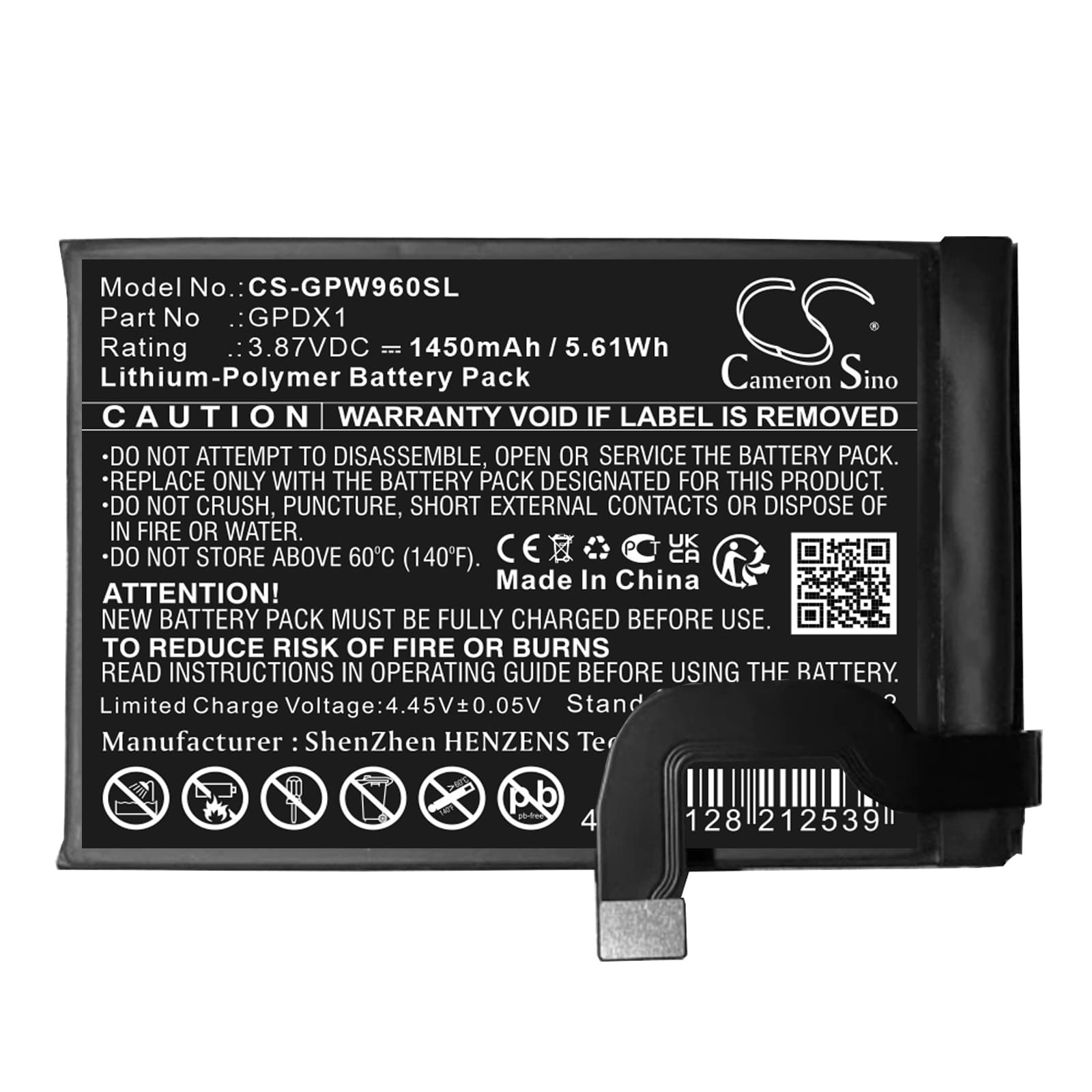 Replacement Battery for Google G0B96 - CS-GPW960SL-1.jpg