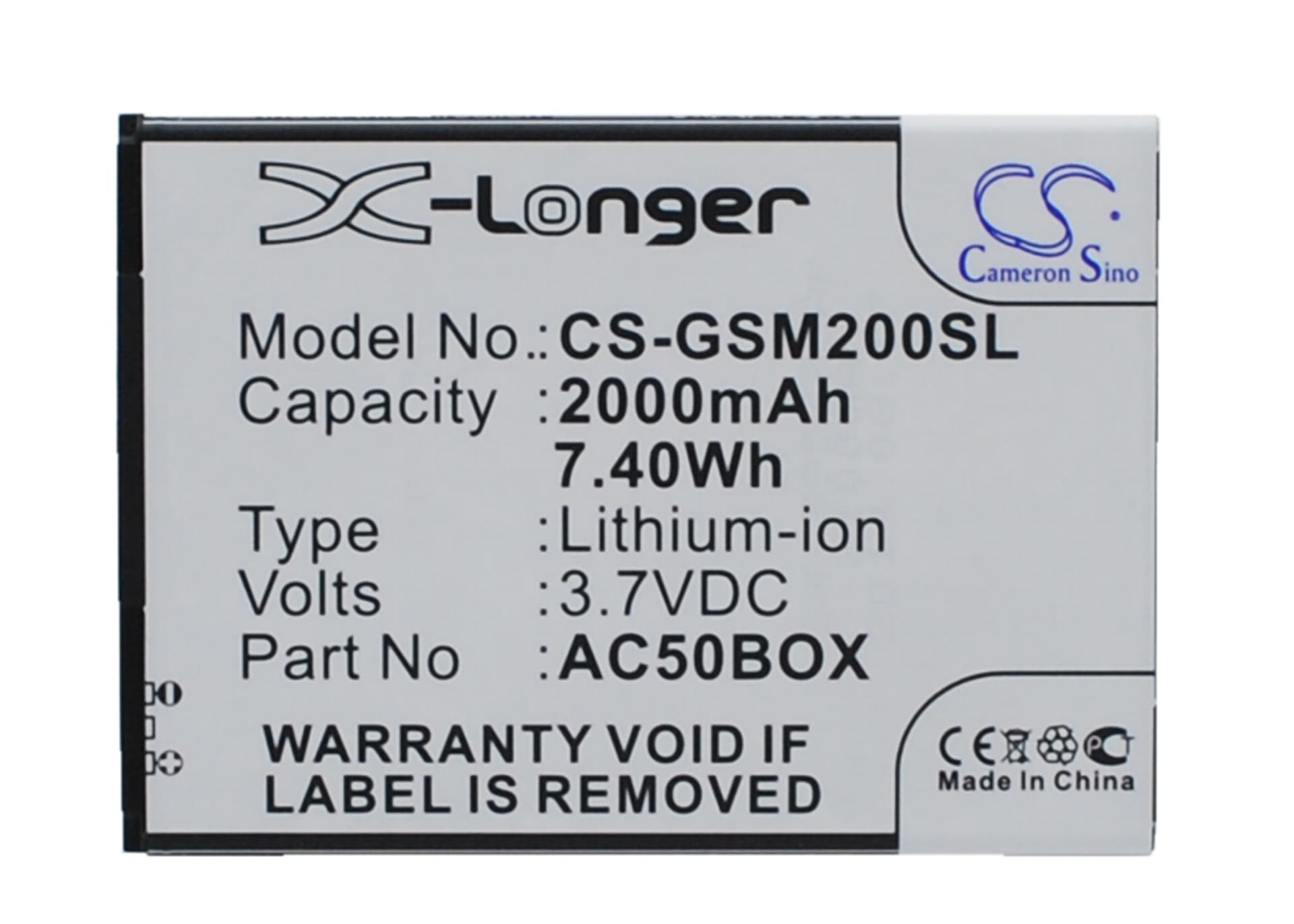 Replacement Battery for GSmart Mika M2 - CS-GSM200SL-1.jpg