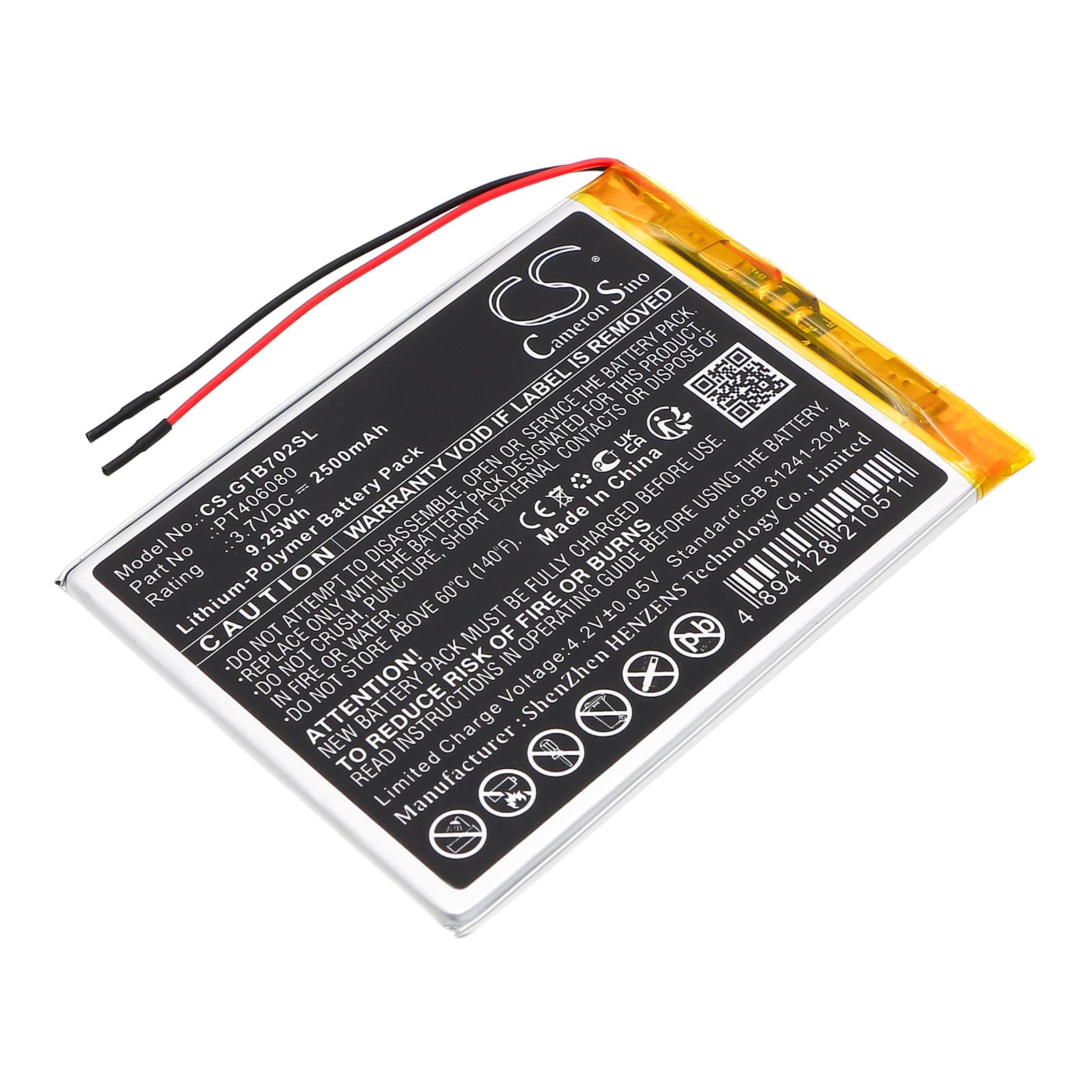 Replacement Battery for 3GO GT7002