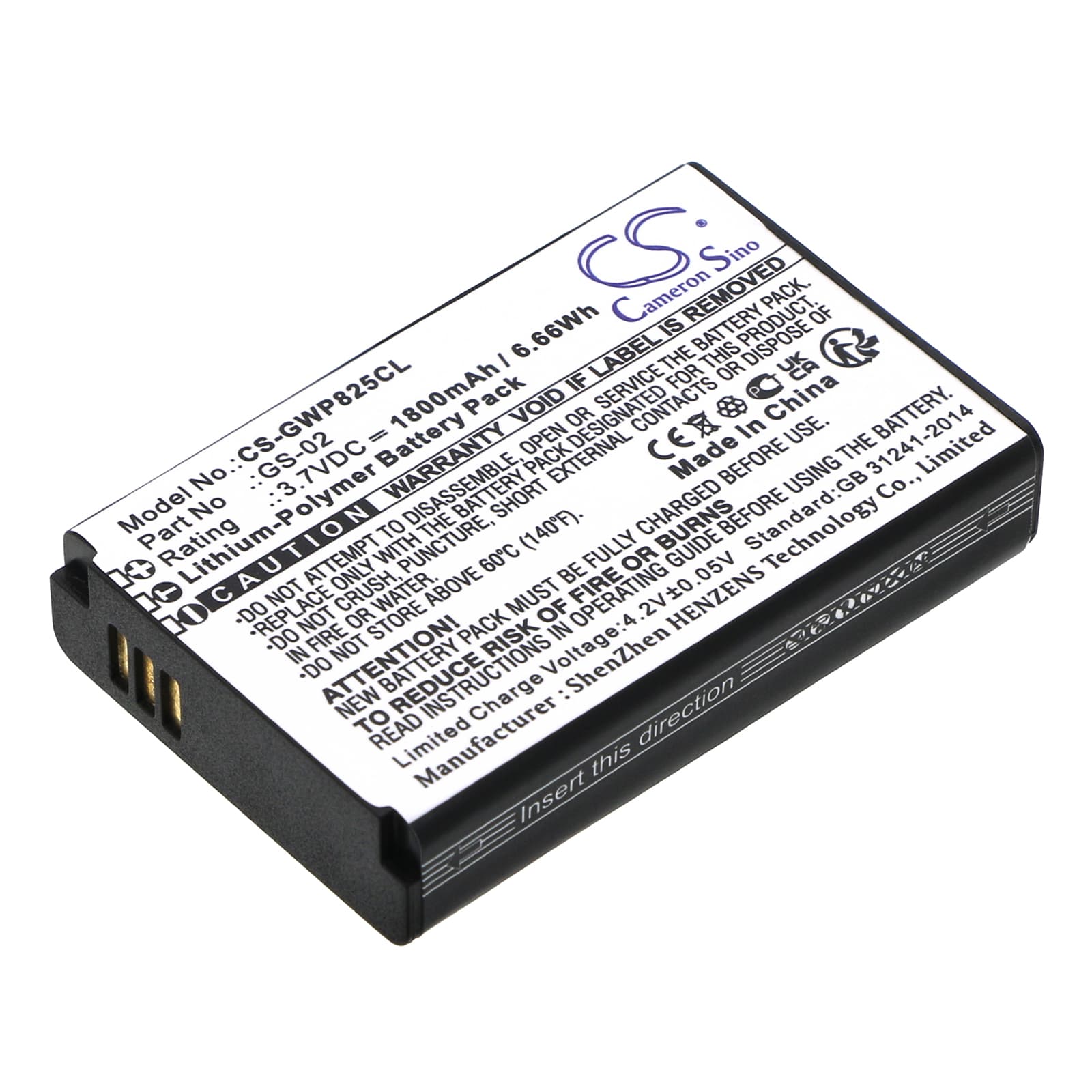 Replacement Battery for Grandstream WP822 - CS-GWP825CL-1.jpg