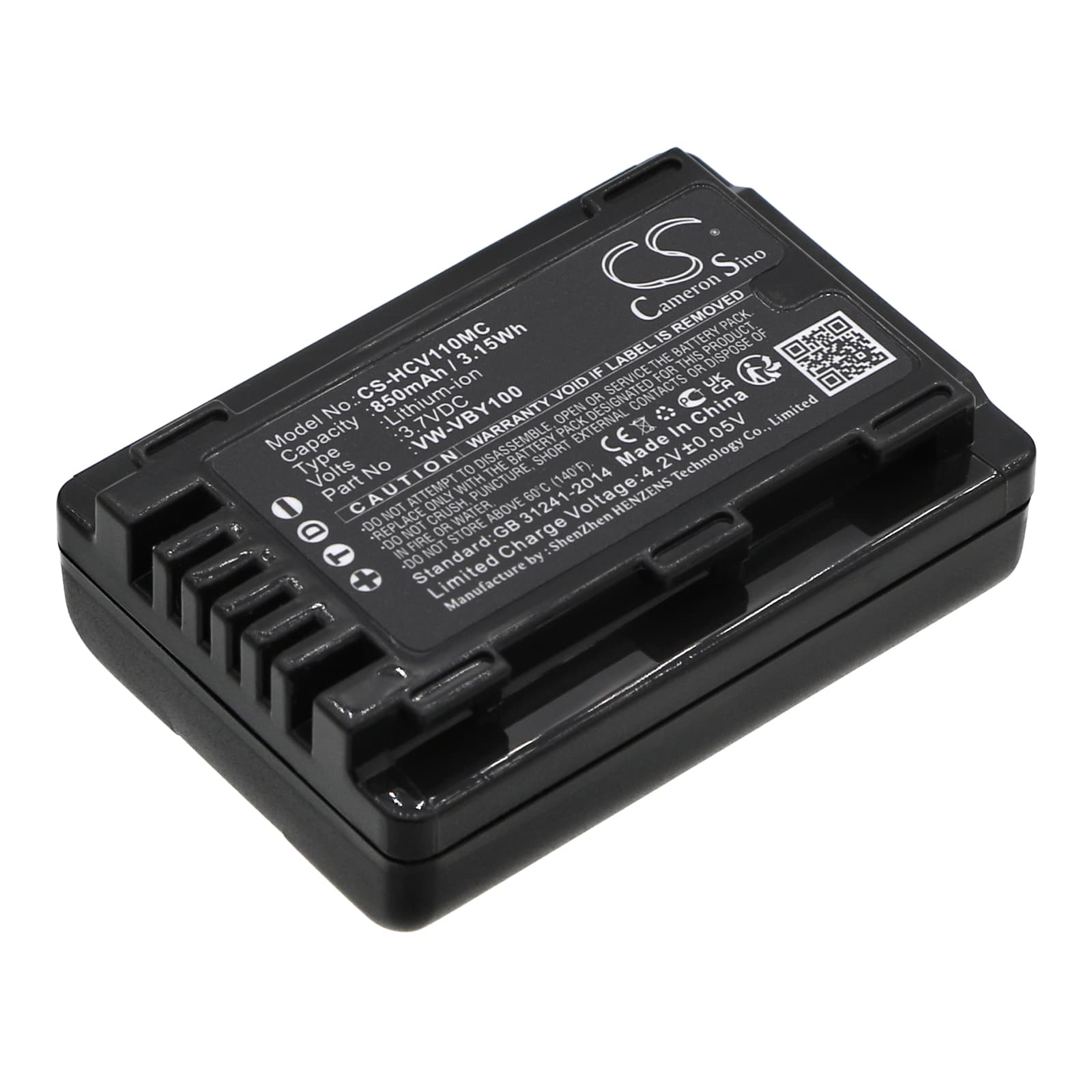 Replacement Battery for Panasonic HC-V110 - CS-HCV110MC-1.jpg