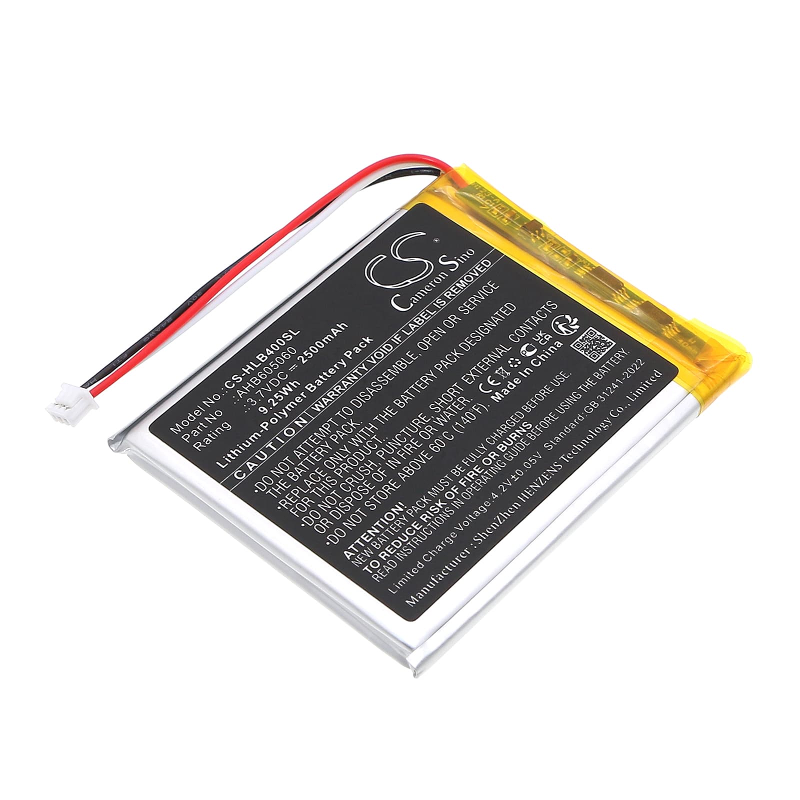 Replacement Battery for HelloBaby HB40 Monitor - CS-HLB400SL-1.jpg