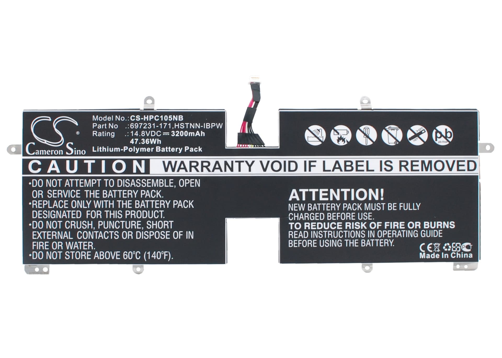 Replacement Battery for HP Spectre XT TouchSmart 15-4000eg - CS-HPC105NB-1.jpg
