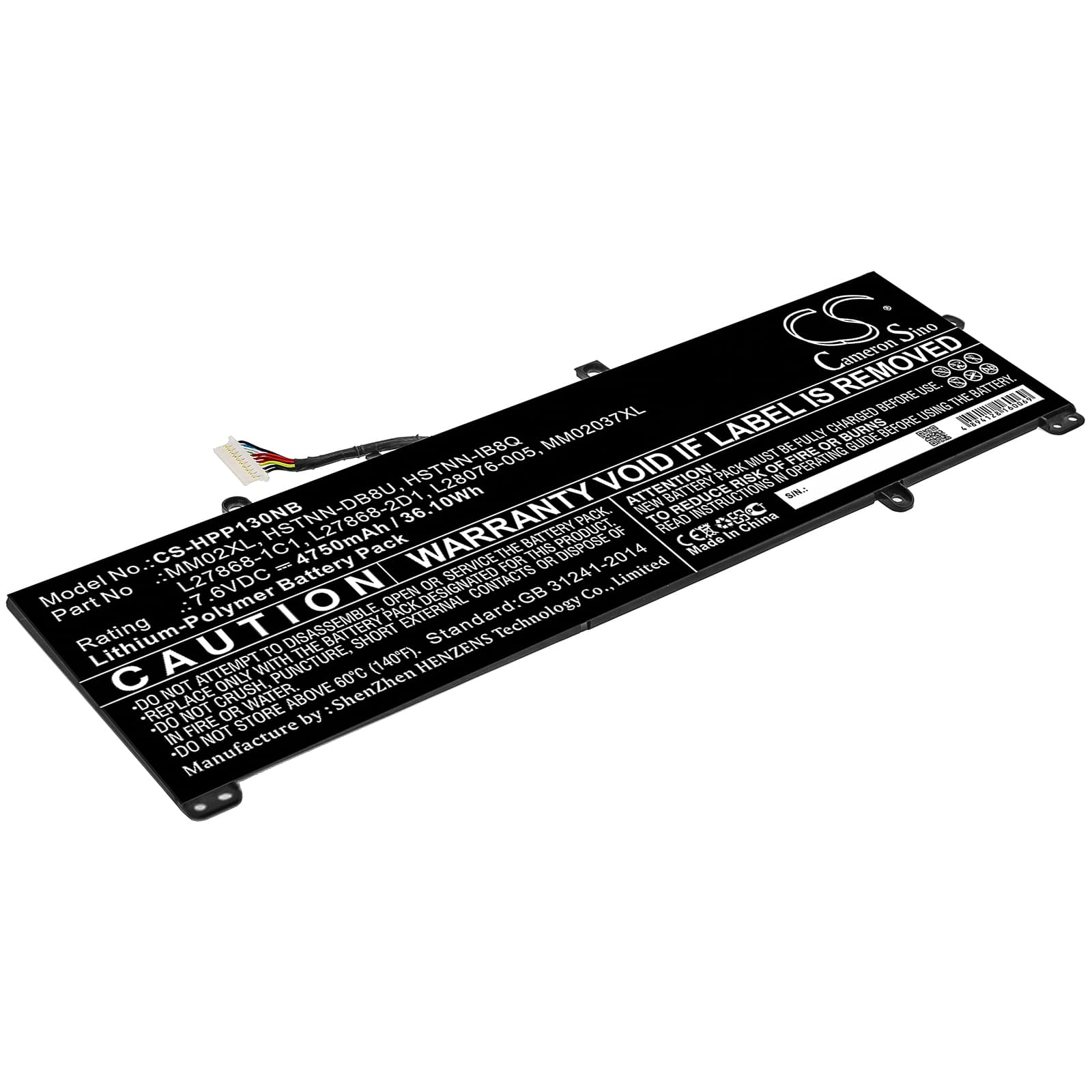 Replacement Battery for HP Pavilion 13-AN0006TU 5GR09PA - CS-HPP130NB-1.jpg
