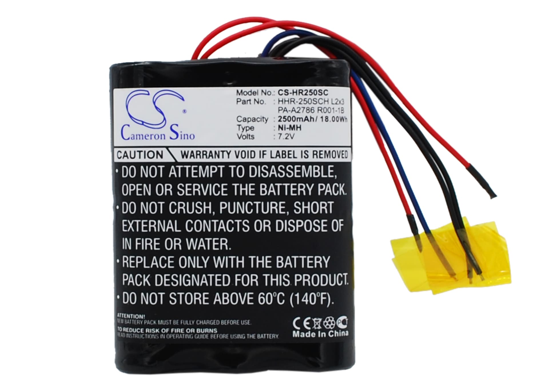 Replacement Battery for Panasonic HHR-250SCH L2x3 - CS-HR250SC-1.jpg