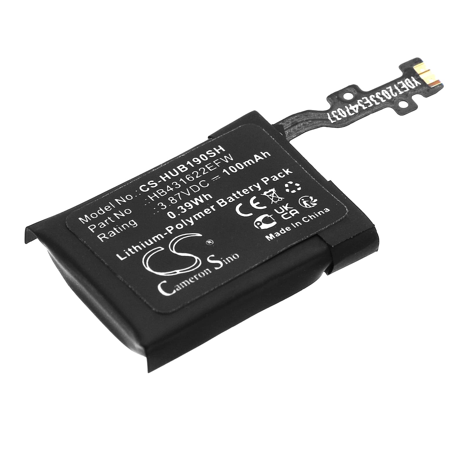 Replacement Battery for Huawei Band B6 - CS-HUB190SH-1.jpg