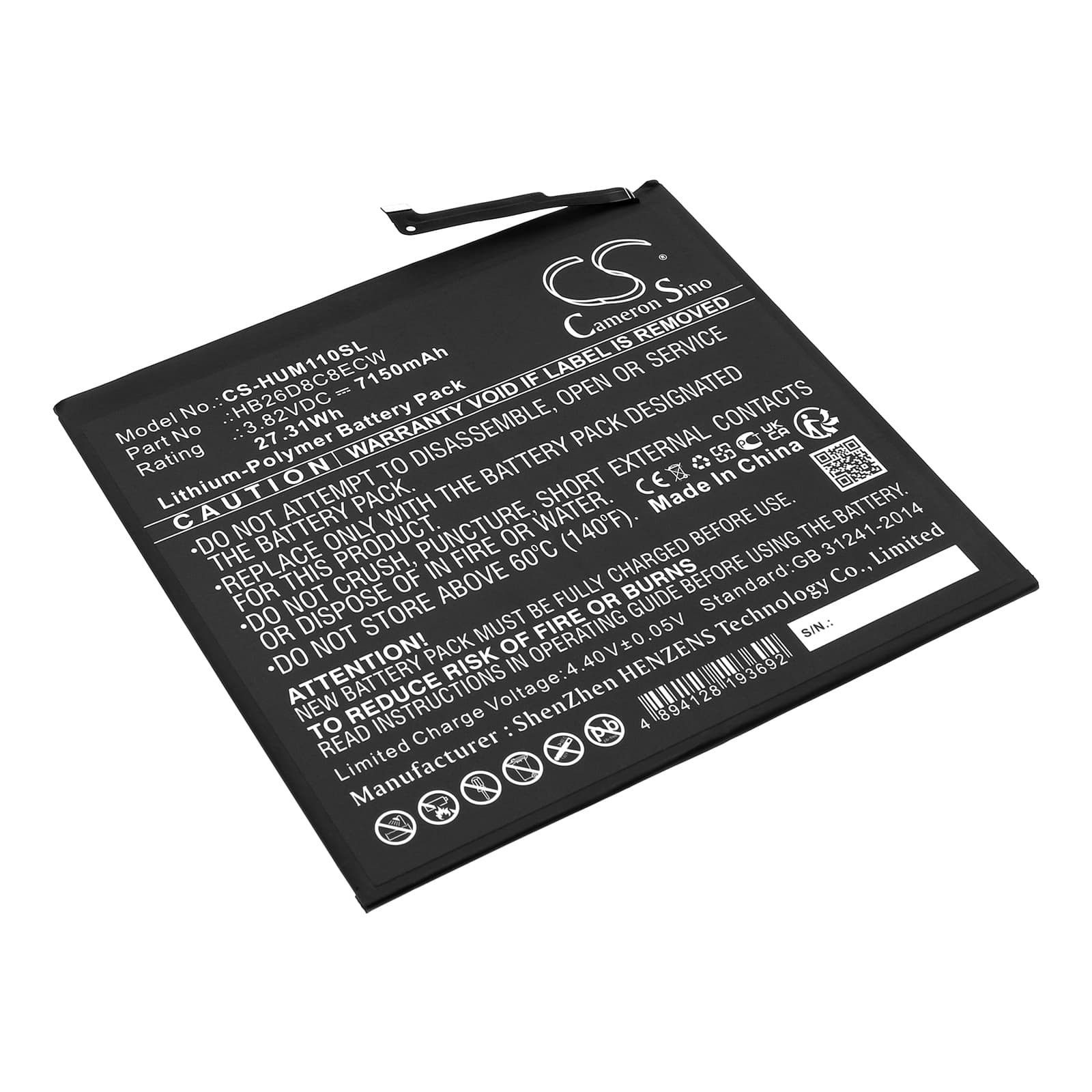 Replacement Battery for Huawei MatePad 11 - CS-HUM110SL-1.jpg