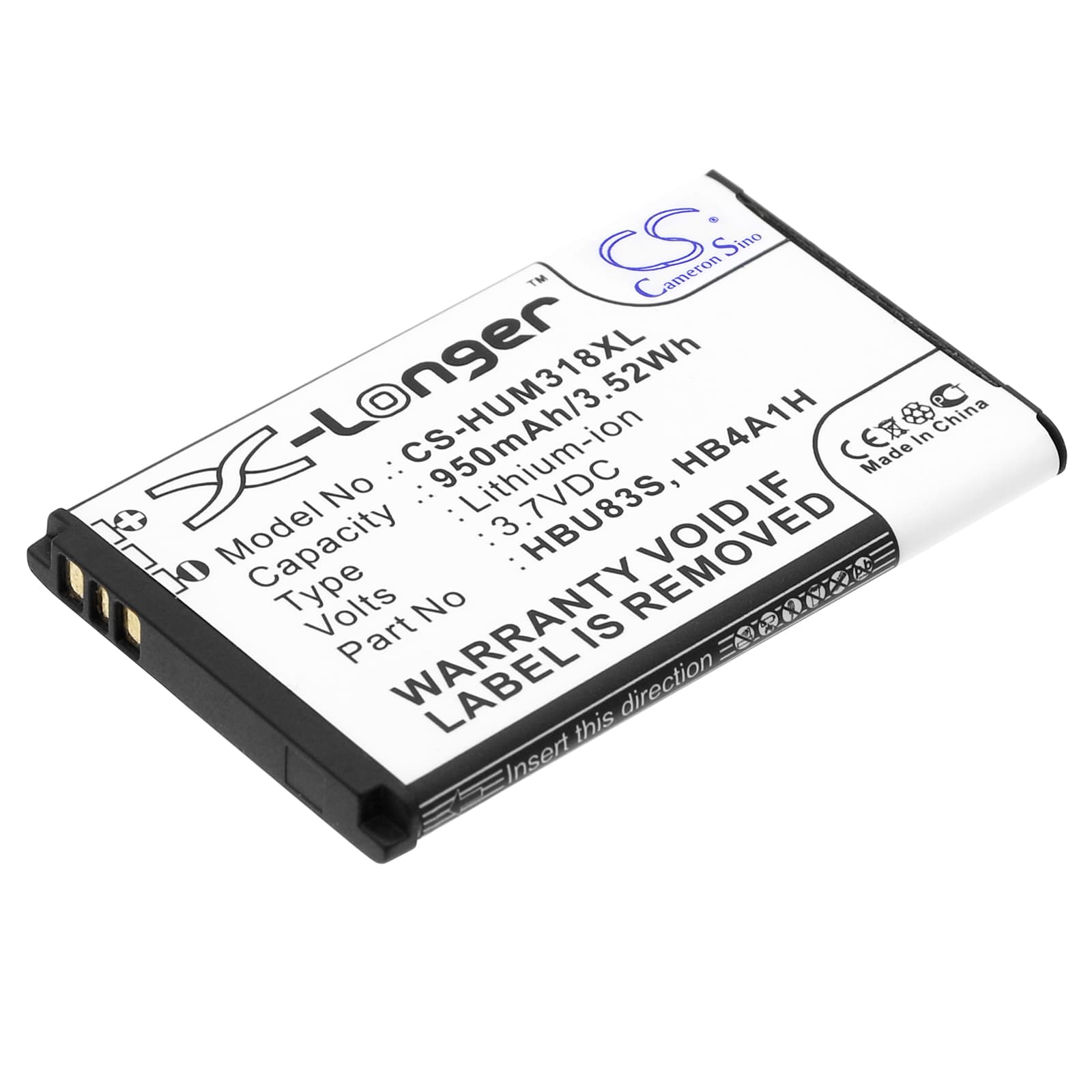 Replacement Battery for Consumer Cellular Envoy U3900 - CS-HUM318XL-1.jpg