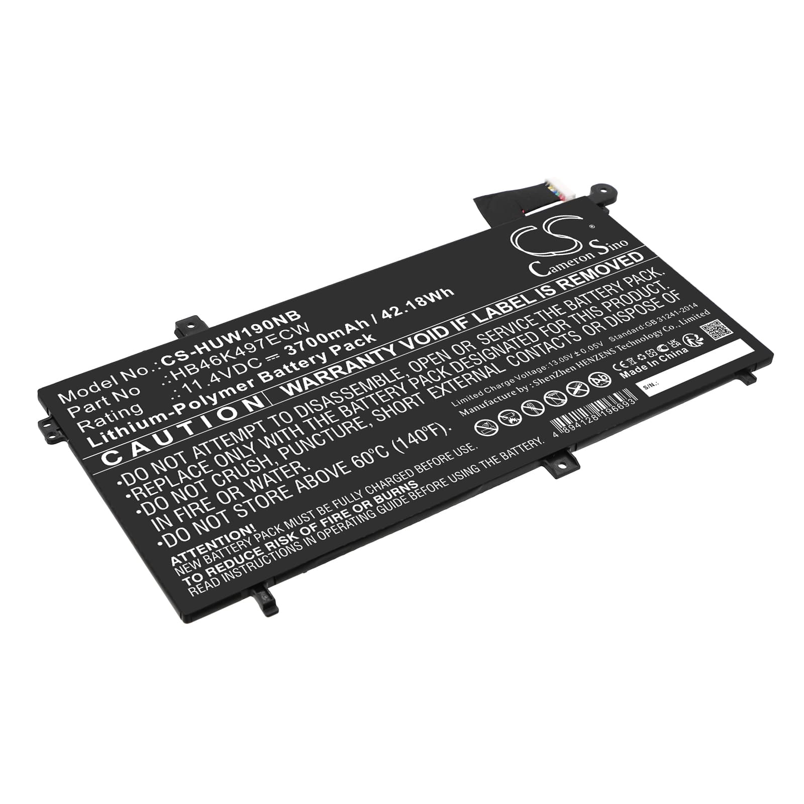Replacement Battery for Huawei MateBook D - CS-HUW190NB-1.jpg
