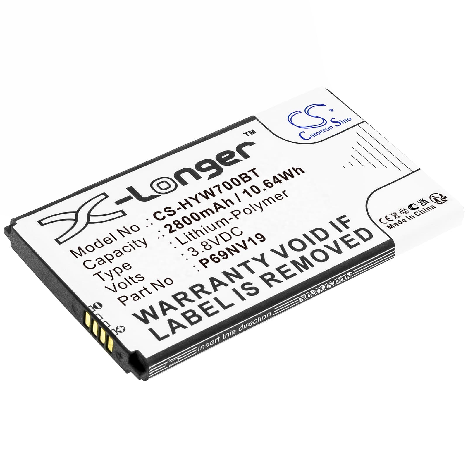 Replacement Battery for ADT WTS700 Resideo 7" Wireless Secondary Color Touchscreen - CS-HYW700BT-1.jpg