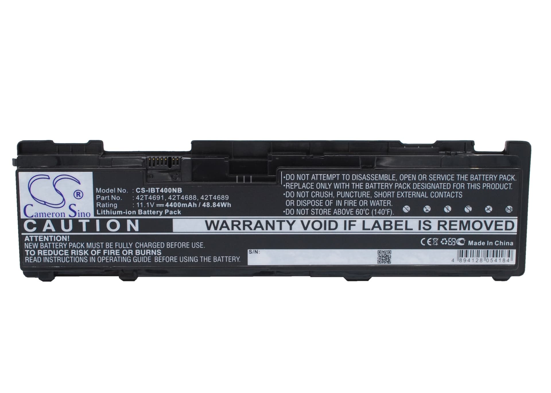 Replacement Battery for Lenovo ThinkPad T400s - CS-IBT400NB-1.jpg