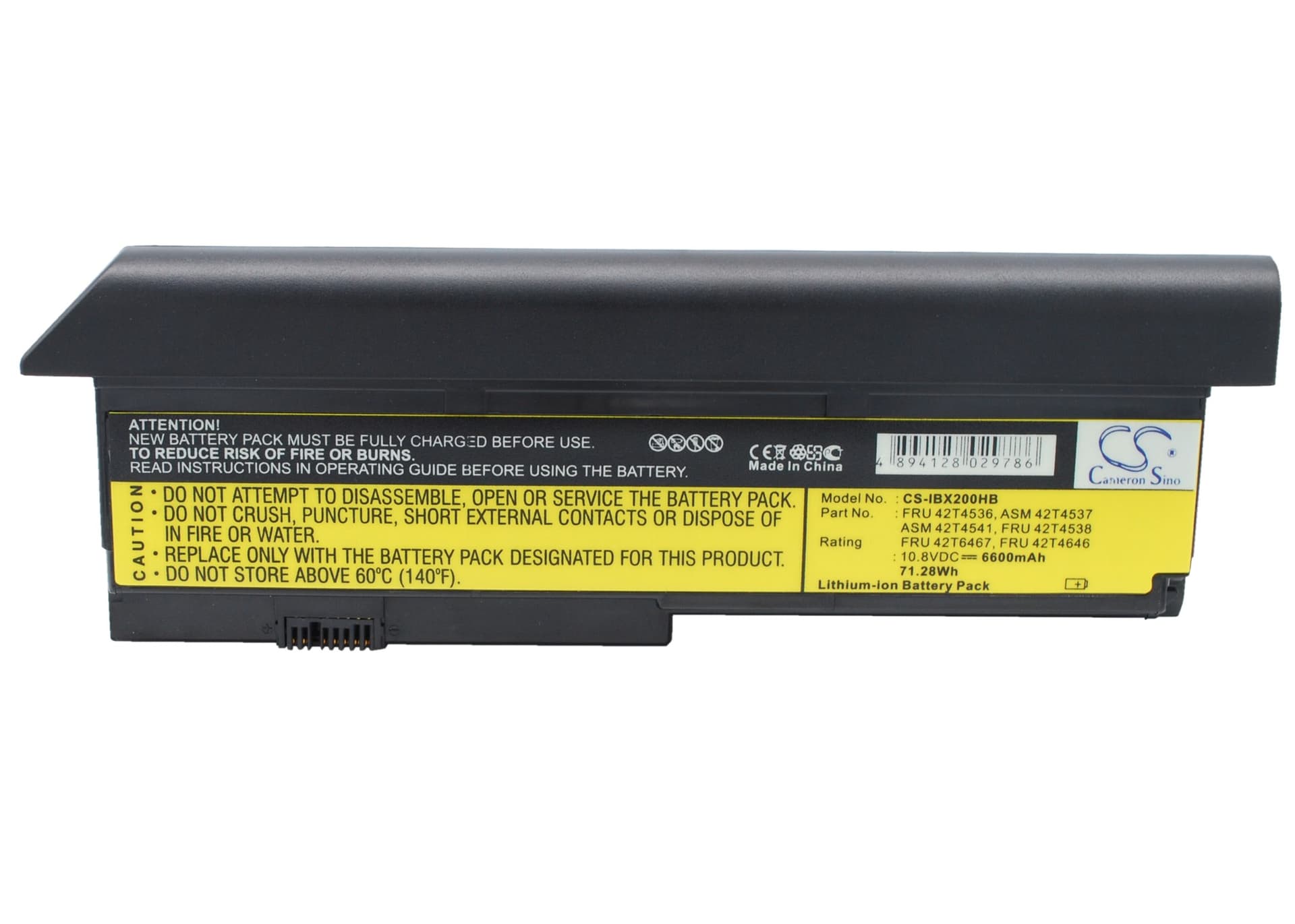 Replacement Battery for IBM ThinkPad X200 - CS-IBX200HB-1.jpg