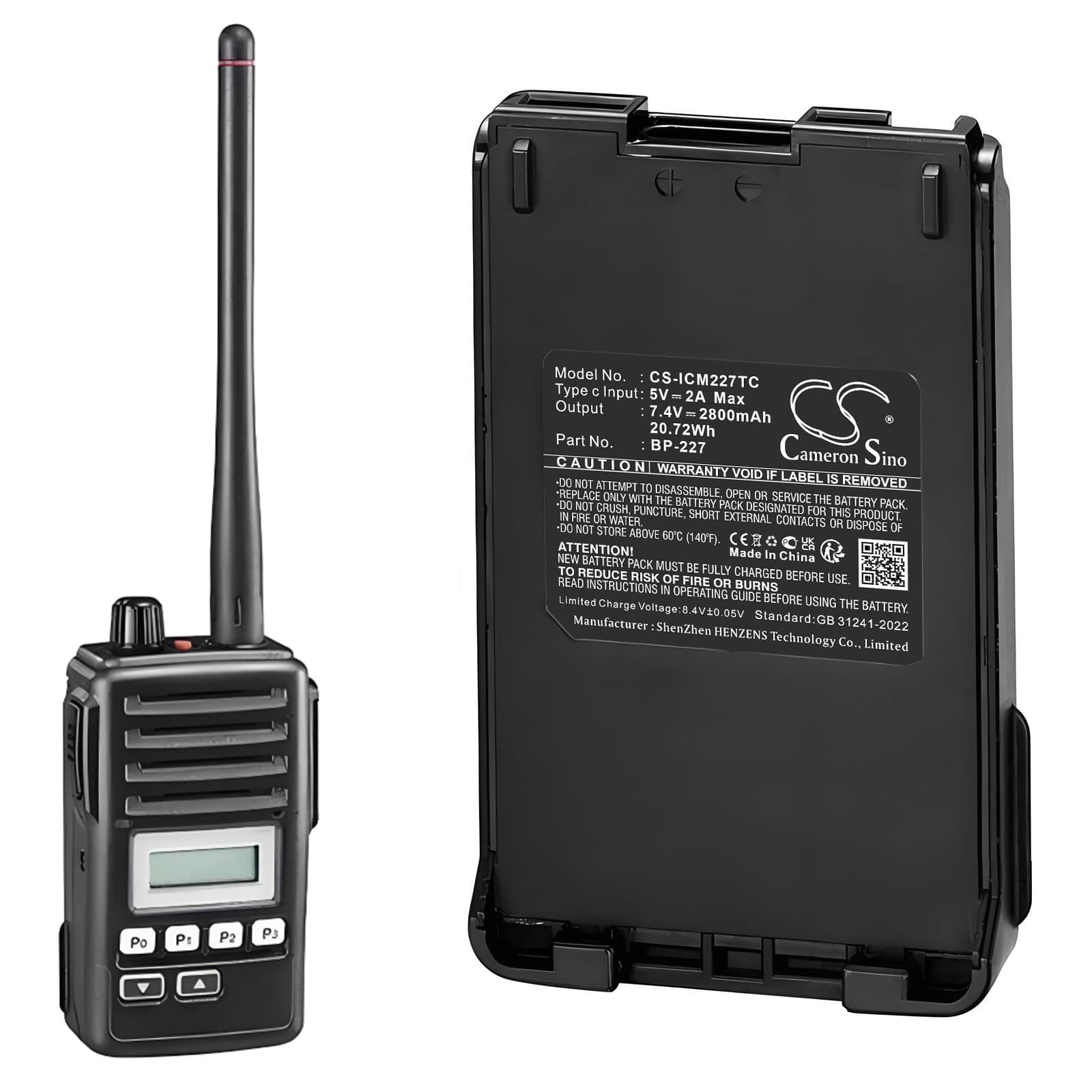 Replacement Battery for Icom IC-E85 - CS-ICM227TC-1.jpg