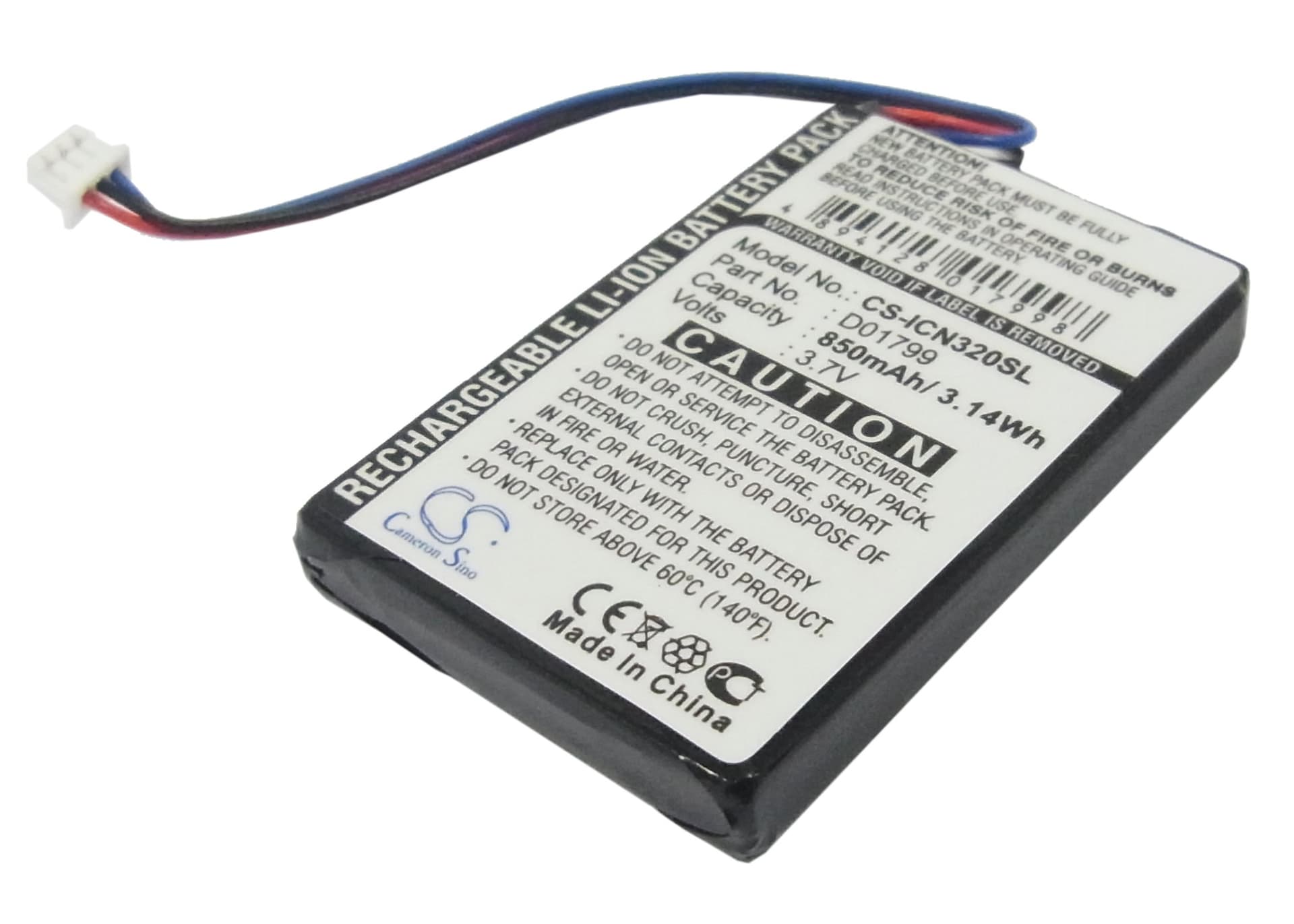 Replacement Battery for Navman iCN320 - CS-ICN320SL-1.jpg