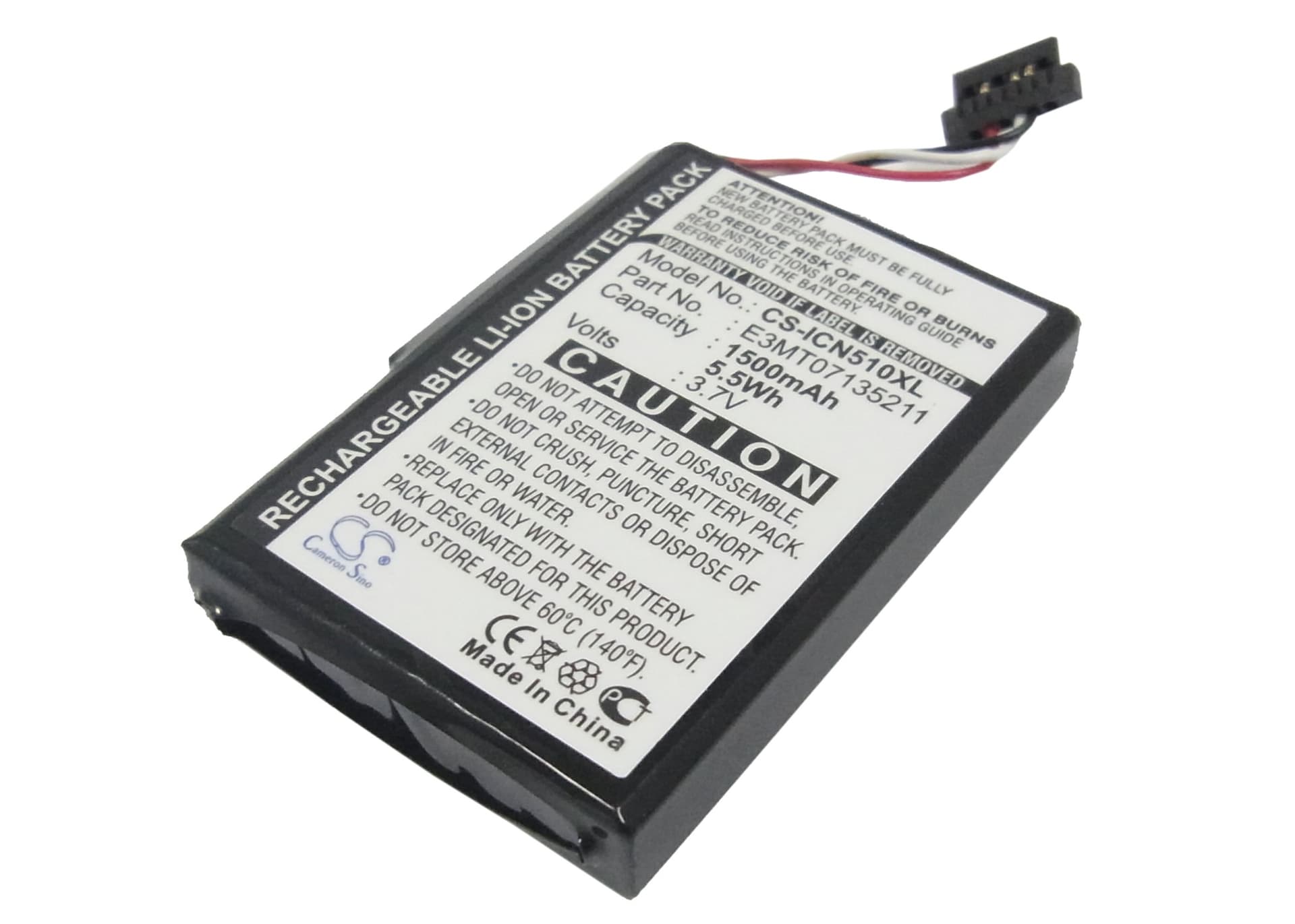 Replacement Battery for Navman iCN 510 - CS-ICN510XL-1.jpg
