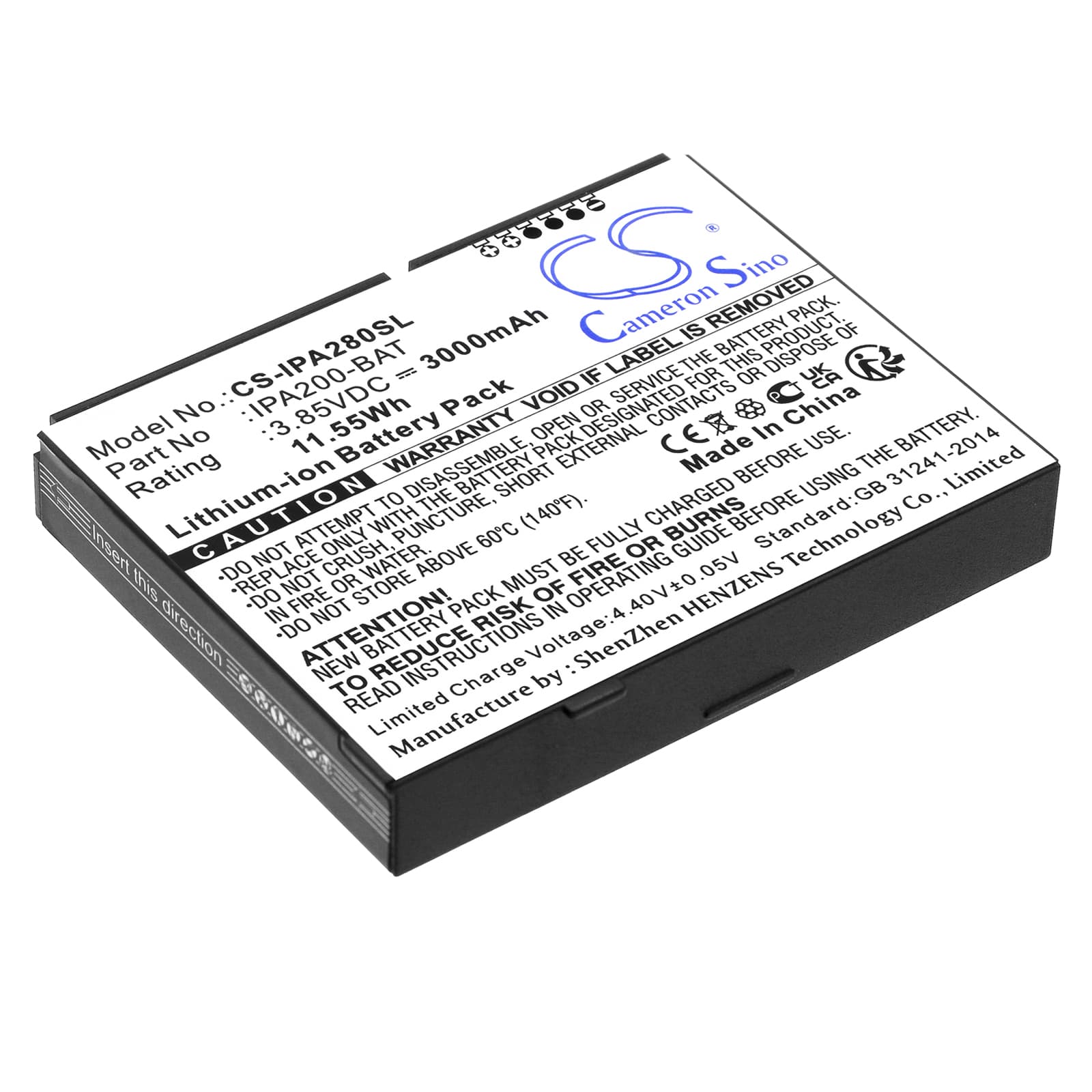Replacement Battery for Ingenico iPA200 - CS-IPA280SL-1.jpg