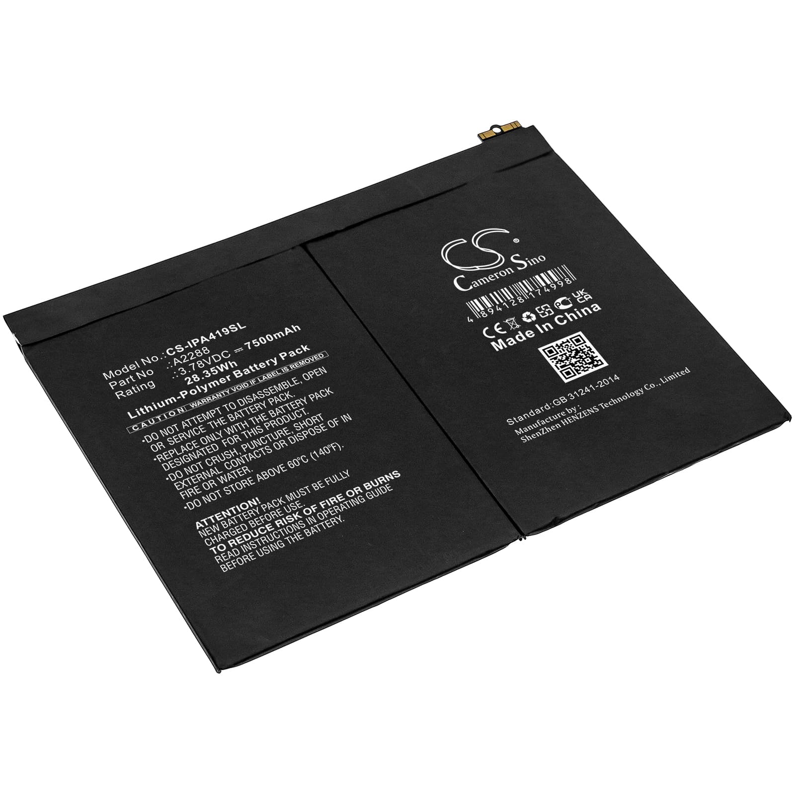 Replacement Battery for Apple iPad Air 5th Gen 2022 - CS-IPA419SL-1.jpg