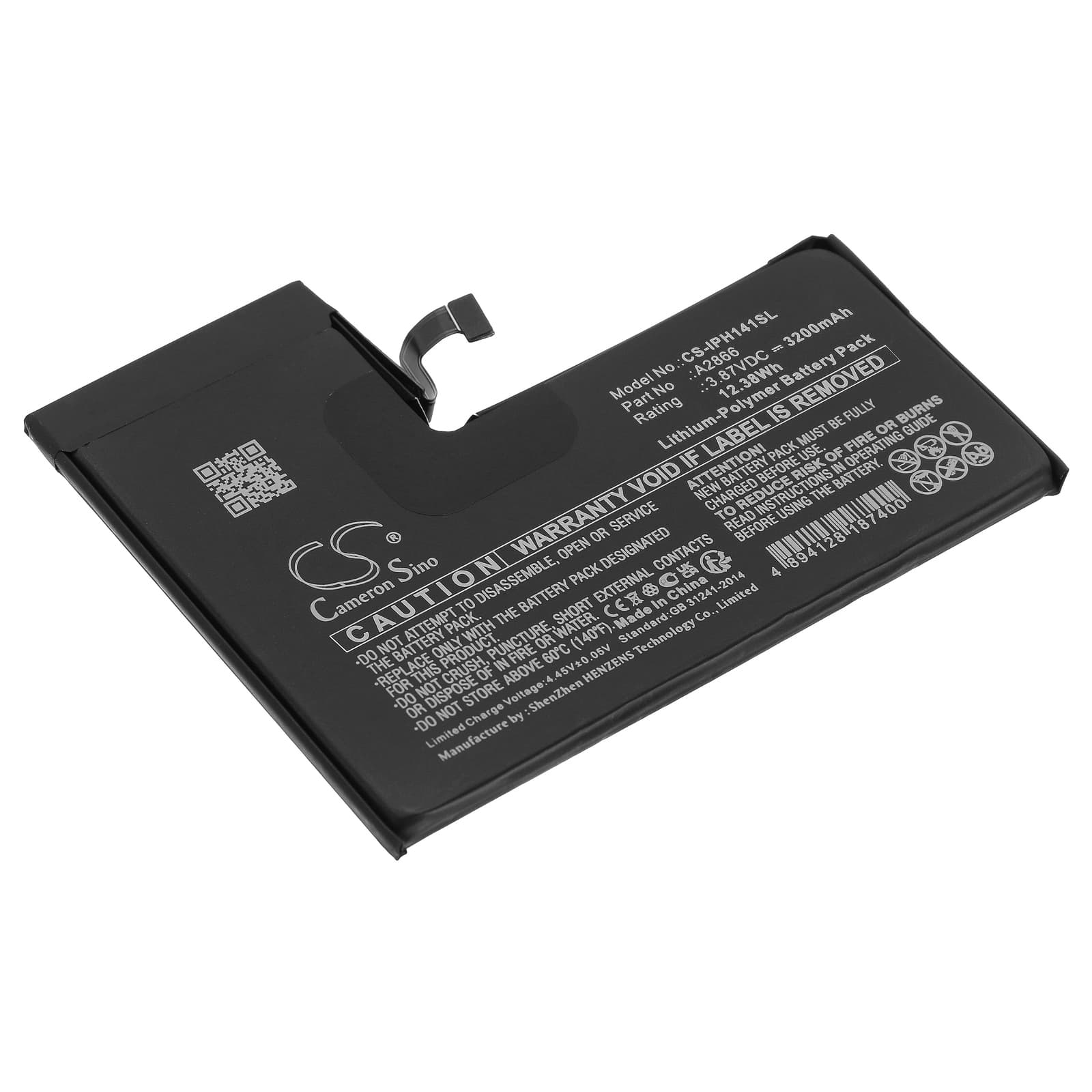 Replacement Battery for Apple iPhone 14 Pro - CS-IPH141SL-1.jpg