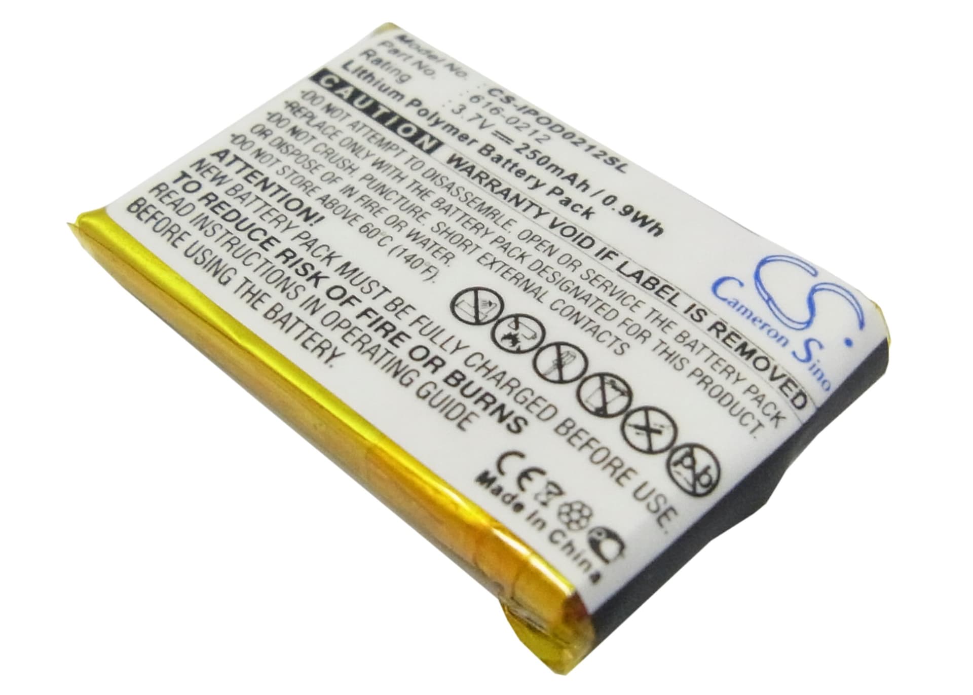 Replacement Battery for Apple iPOD Shuffle - CS-IPOD0212SL-1.jpg
