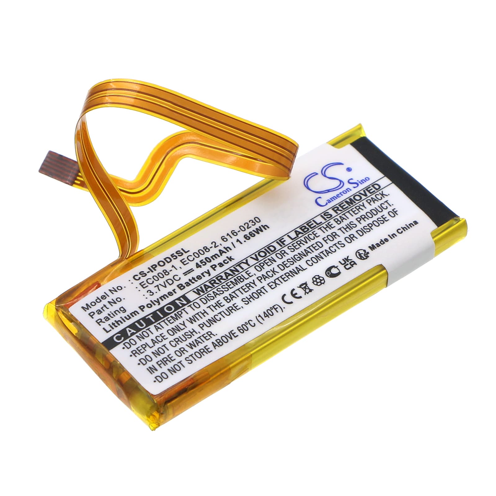 Replacement Battery for Apple iPOD Video 30GB - CS-IPOD5SL-1.jpg