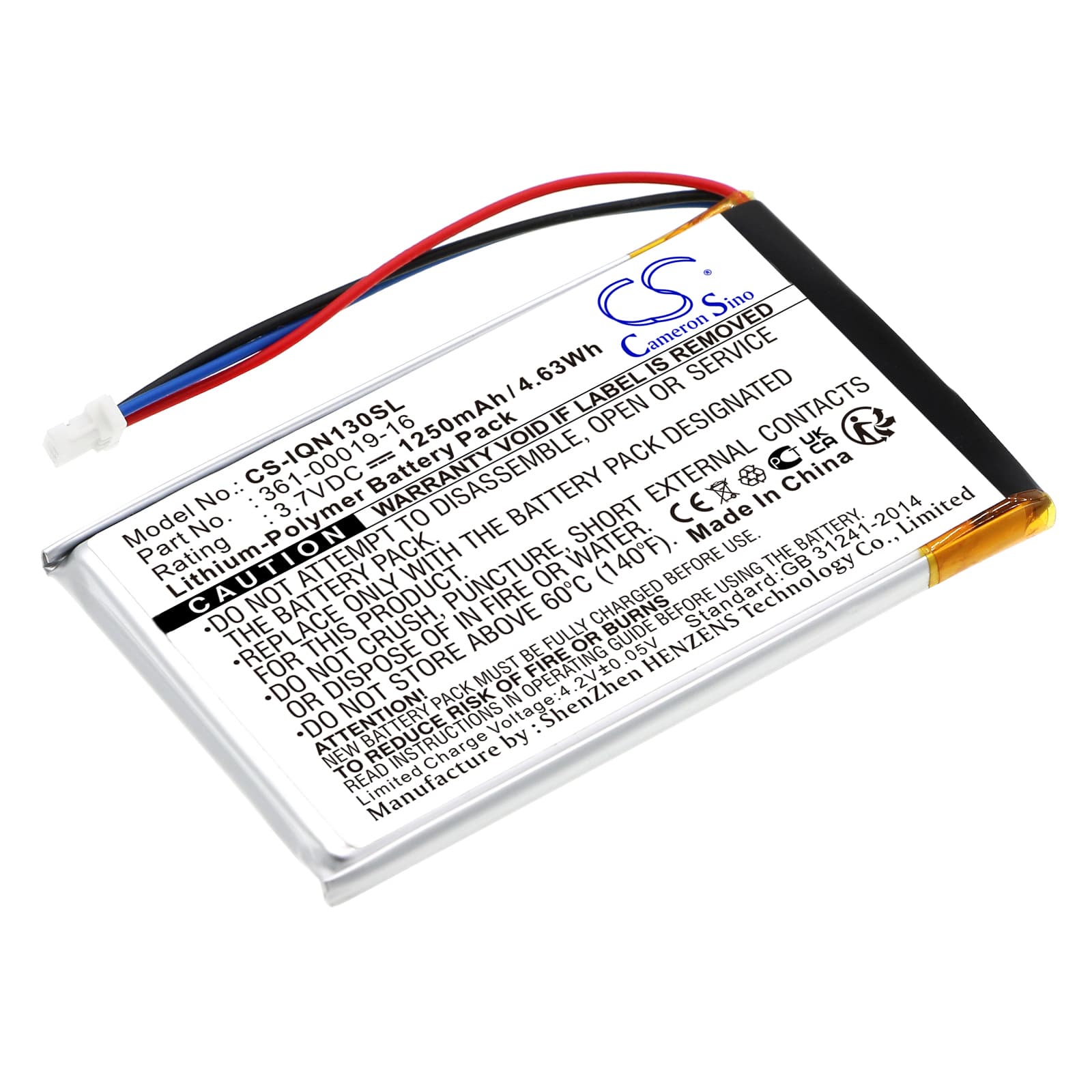 Replacement Battery for Garmin Nuvi 1300 - CS-IQN130SL-1.jpg