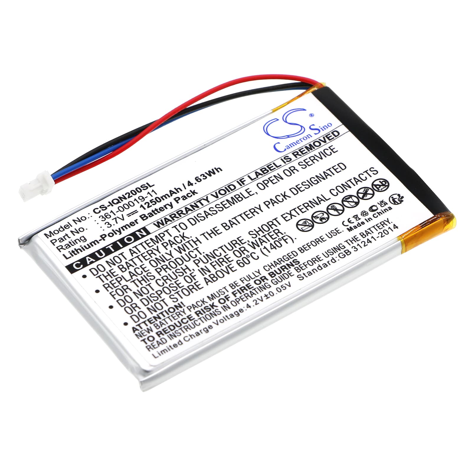 Replacement Battery for Garmin Nuvi 200 - CS-IQN200SL-1.jpg