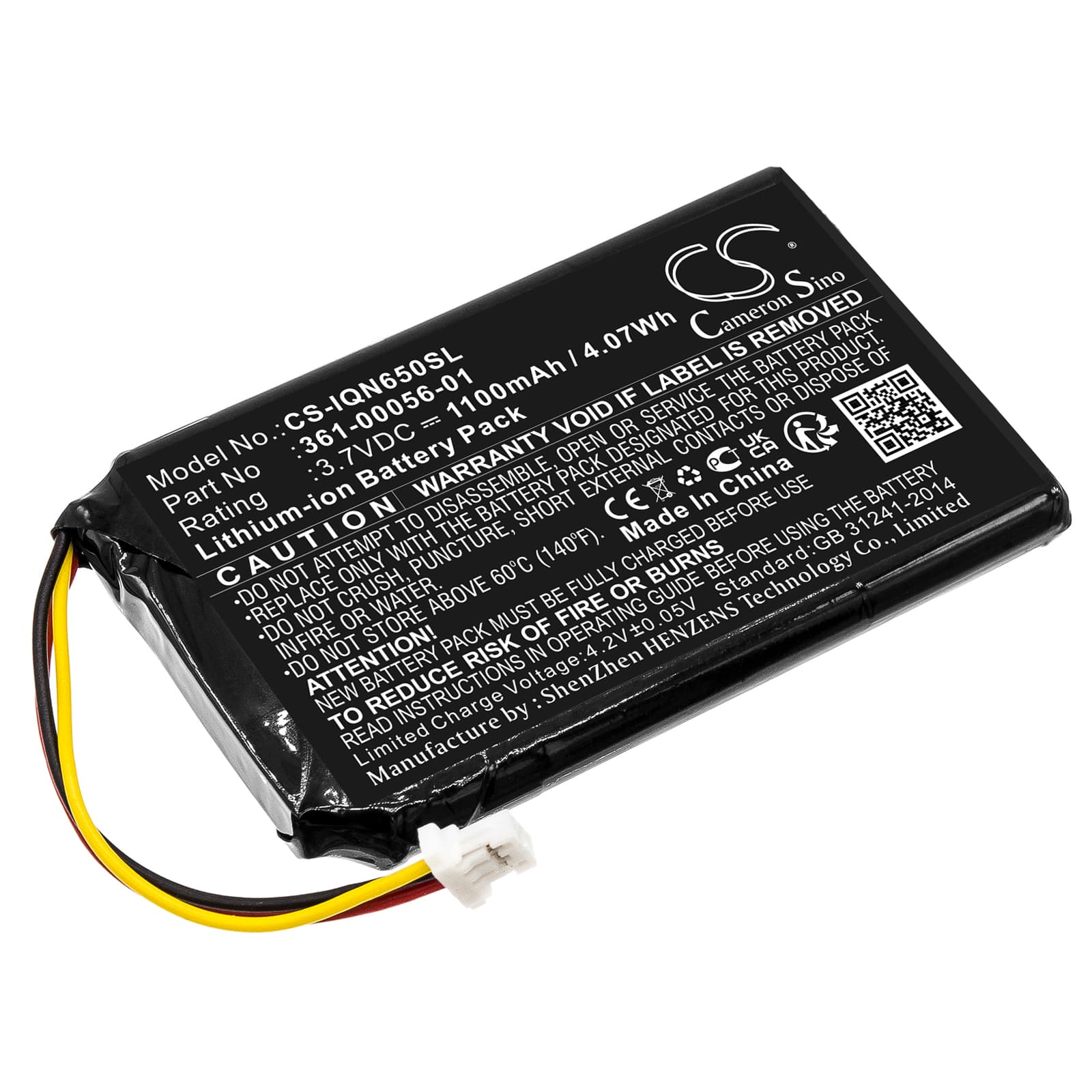Replacement Battery for Garmin Nuvi 65 - CS-IQN650SL-1.jpg