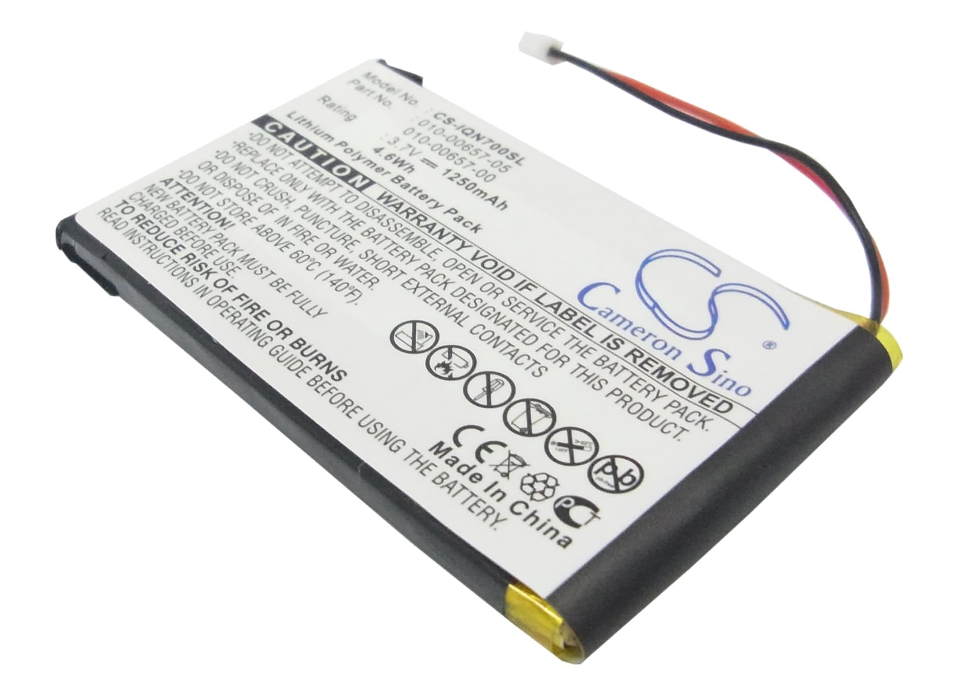Replacement Battery for Garmin Nuvi 700 ( 2 wires ) - CS-IQN700SL-1.jpg