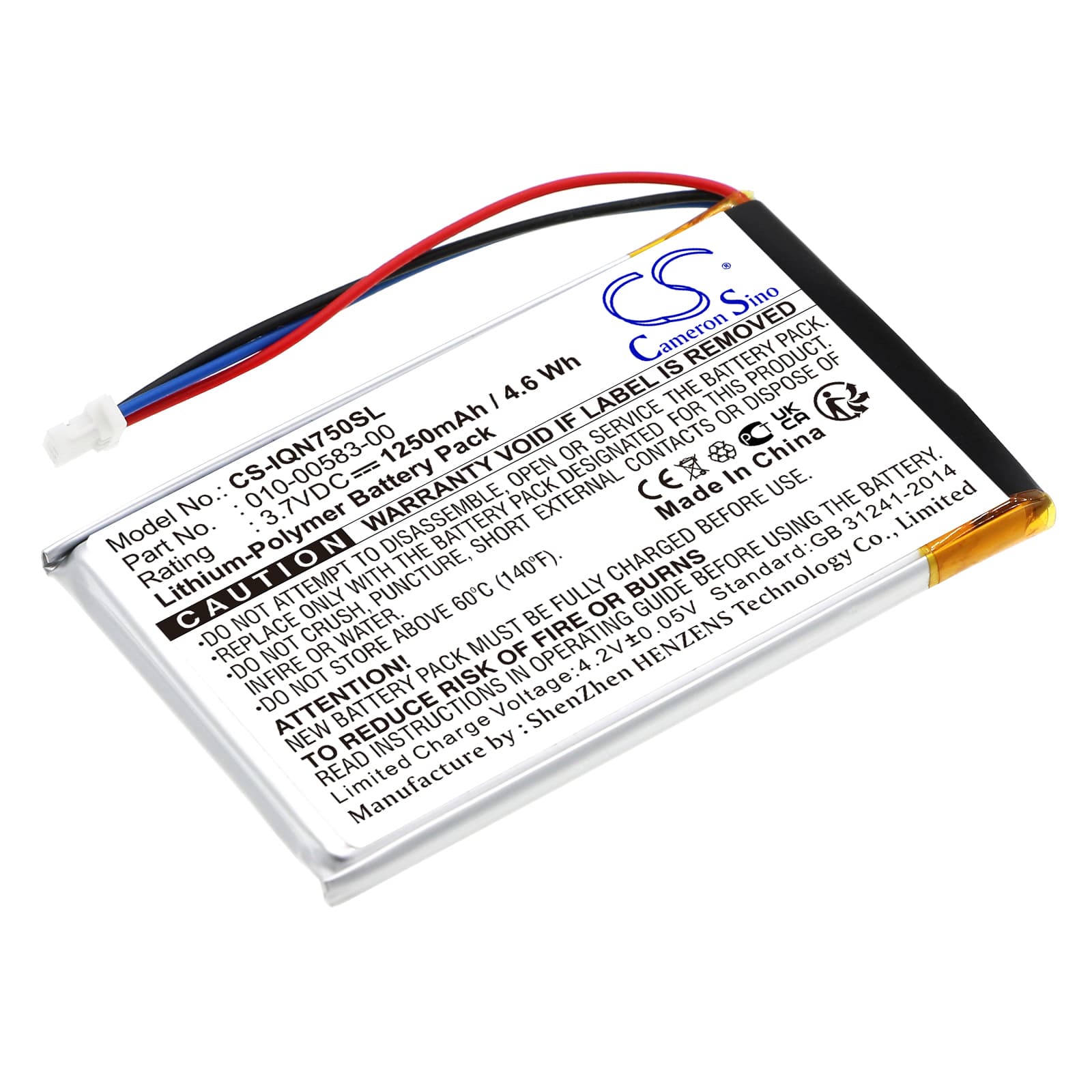 Replacement Battery for Garmin Nuvi 750 - CS-IQN750SL-1.jpg