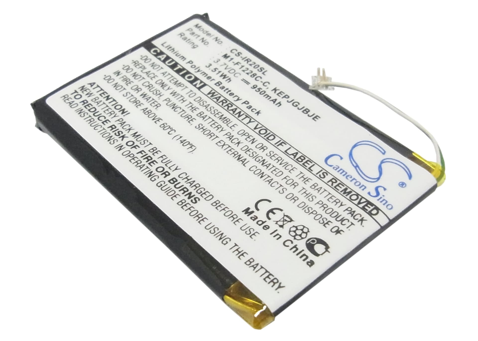 Replacement Battery for iRiver Clix Plus - CS-IR20SL-1.jpg