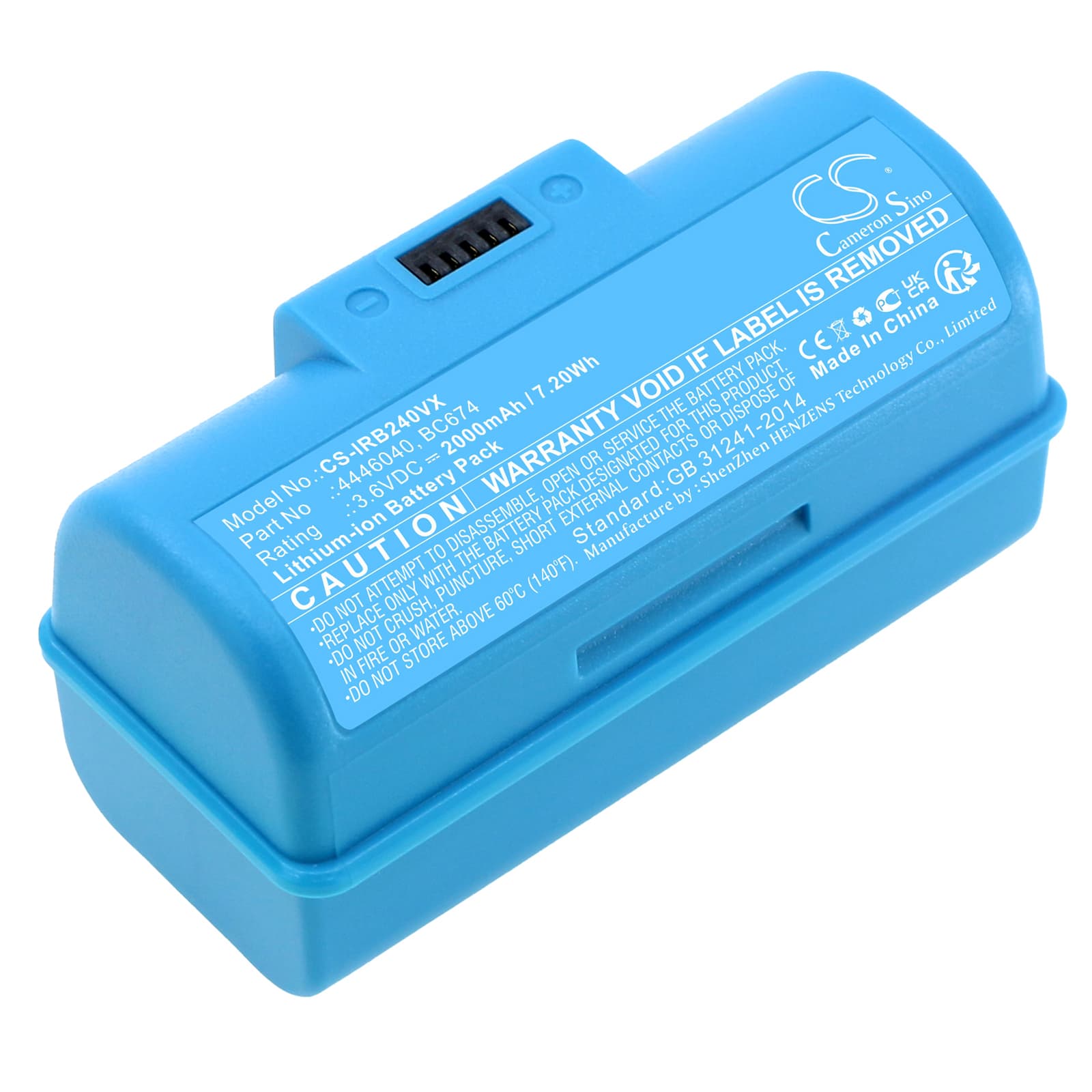 Replacement Battery for iRobot Braava Jet 240 - CS-IRB240VX-1.jpg