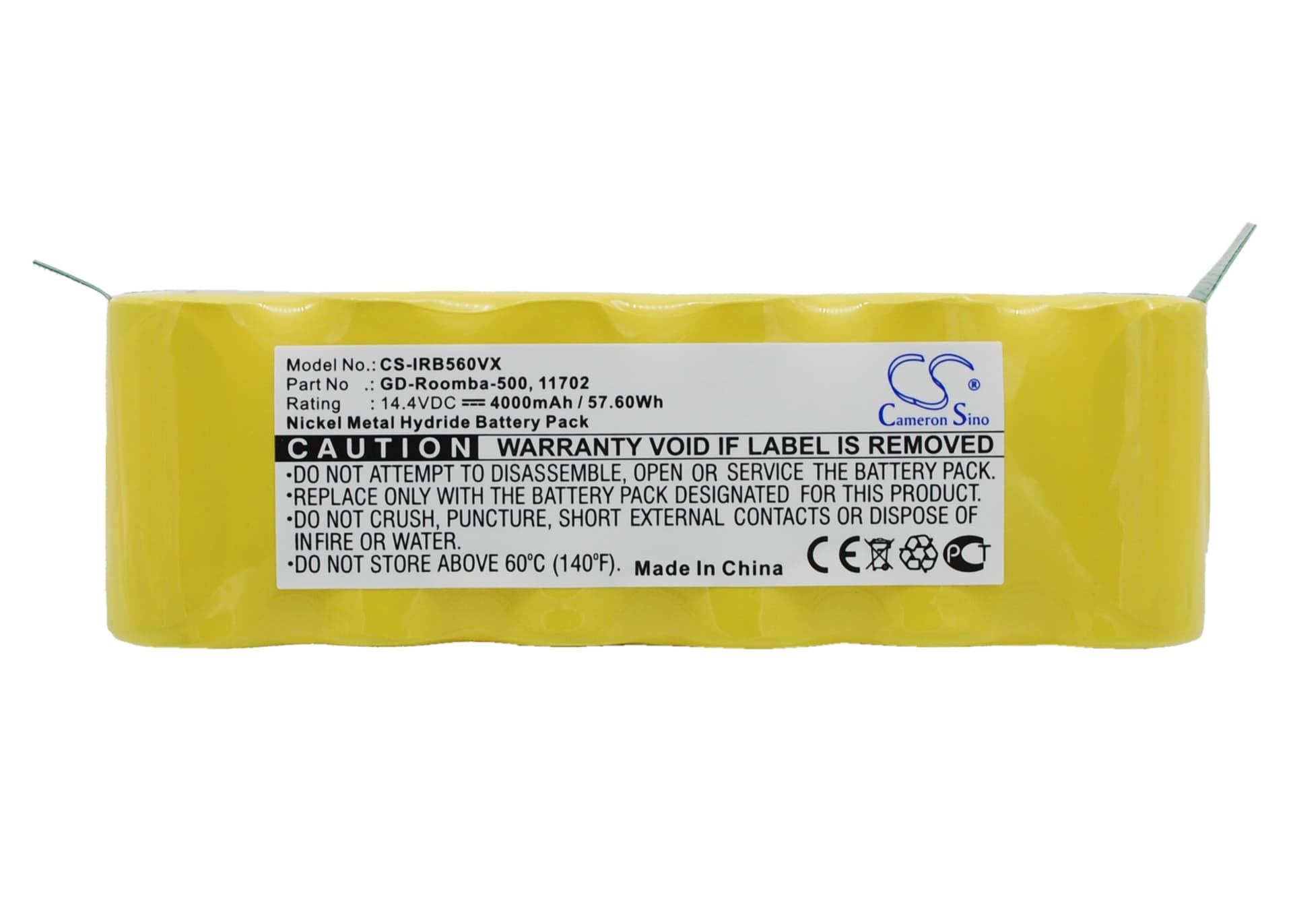 Replacement Battery for Auto Cleaner Intelligent Floor Vac M-488 - CS-IRB560VX-1.jpg