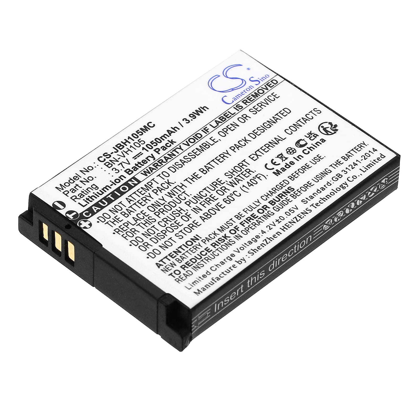 Replacement Battery for JVC GC-XA1 - CS-JBH105MC-1.jpg