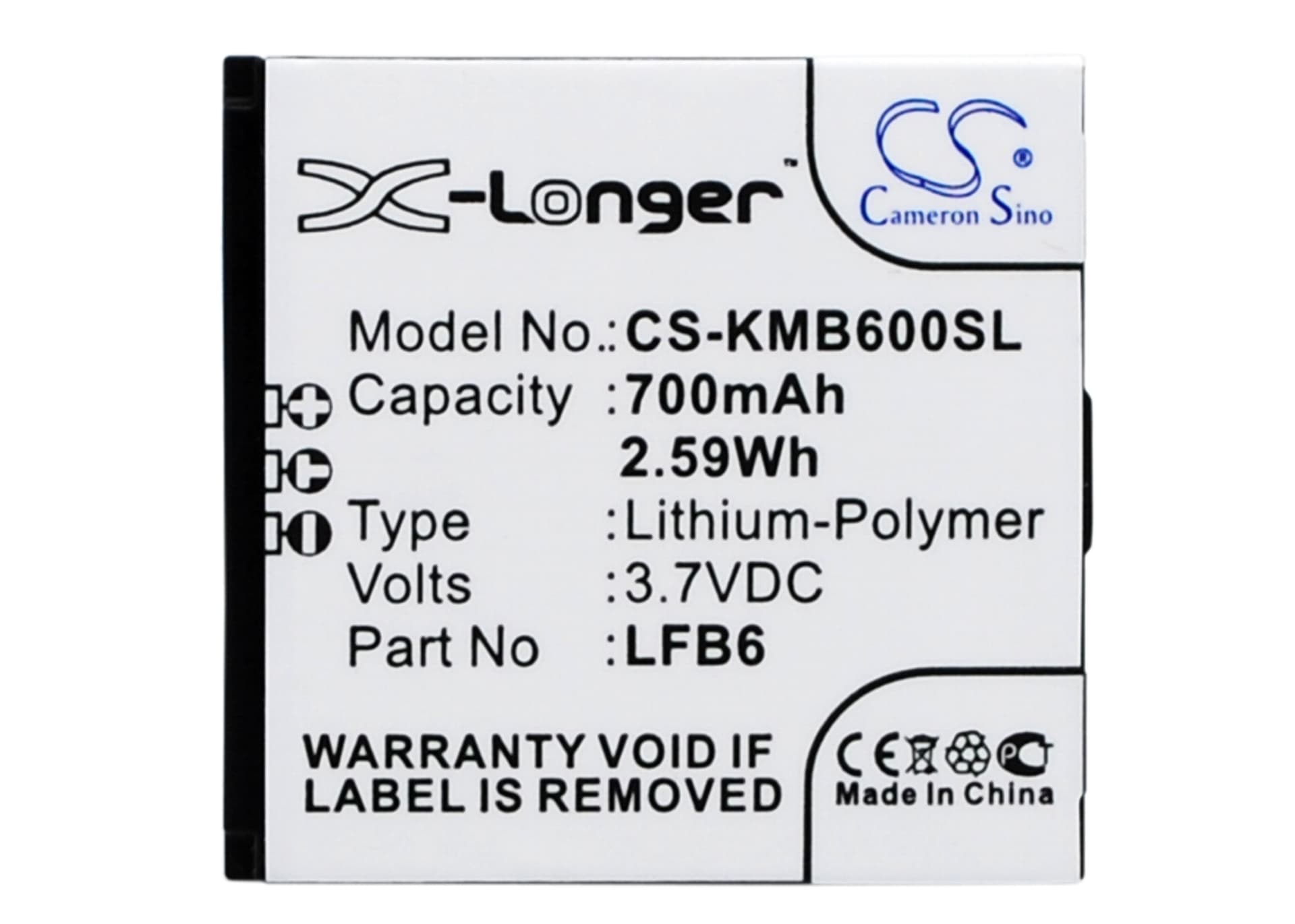 Replacement Battery for KAZAM Life B6 - CS-KMB600SL-1.jpg