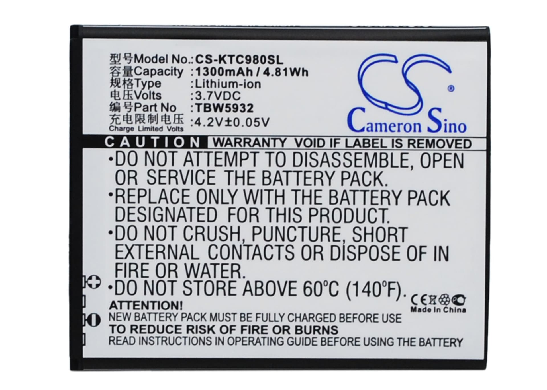 Replacement Battery for K-Touch T789 - CS-KTC980SL-1.jpg