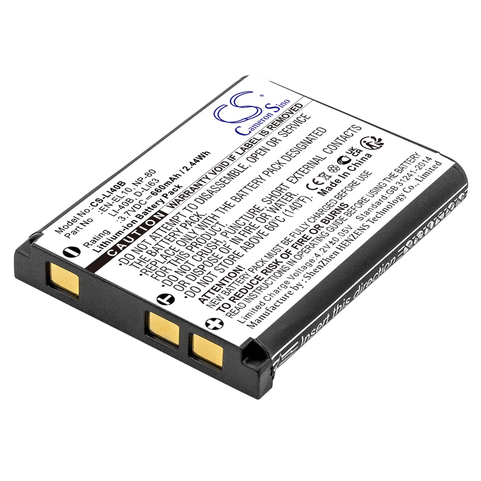 Replacement Battery for Olympus u730