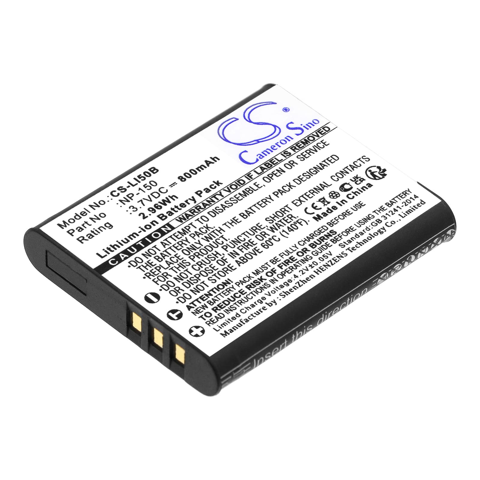 Replacement Battery for Olympus D-750 - CS-LI50B-1.jpg