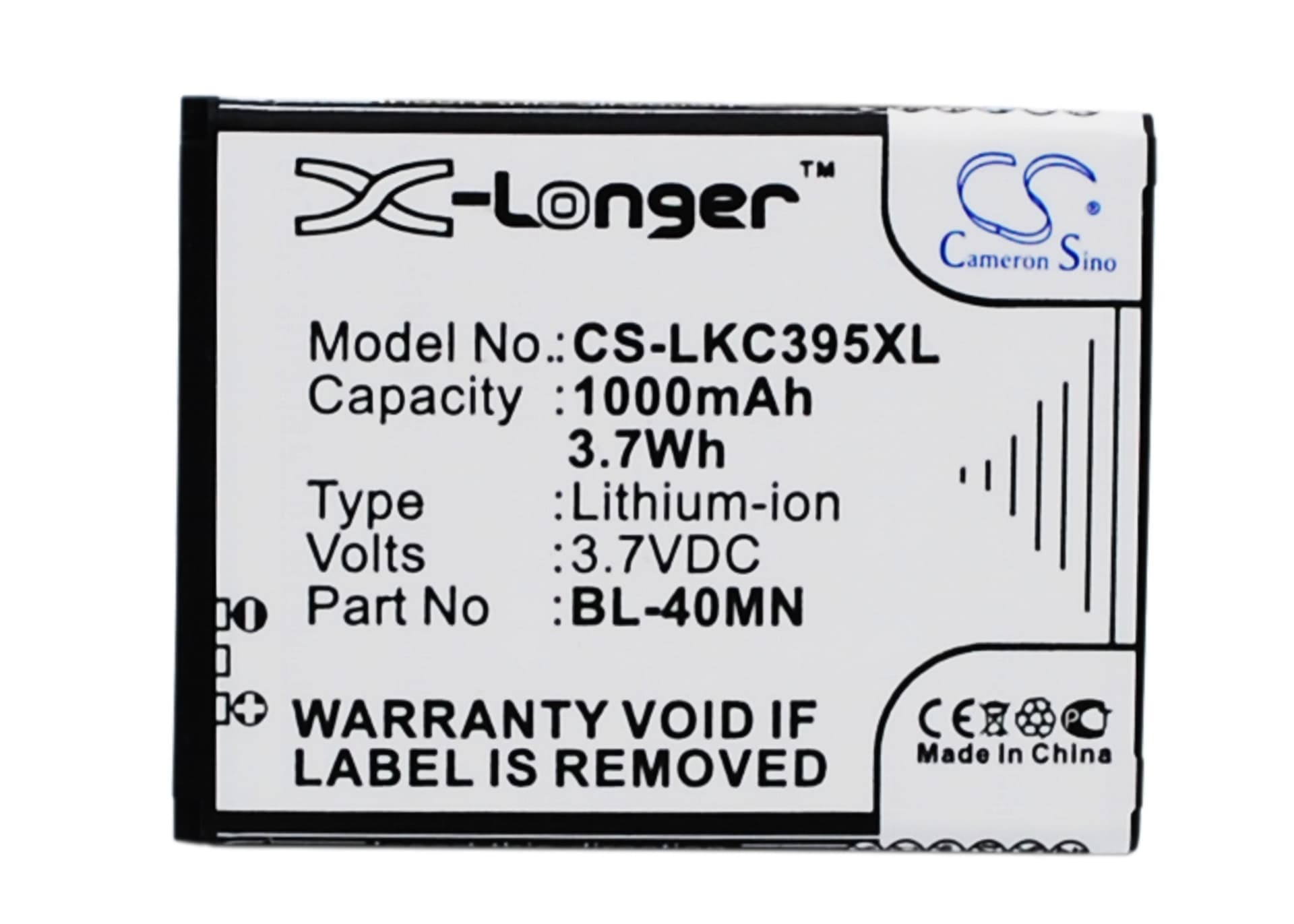 Replacement Battery for LG Xpression C395 - CS-LKC395XL-1.jpg