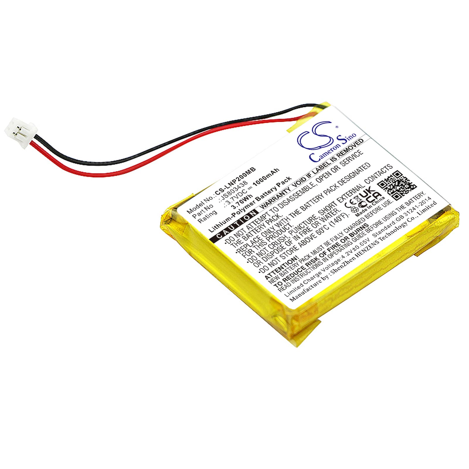 Replacement Battery for Luvion Platinum 2 - CS-LNP200MB-1.jpg