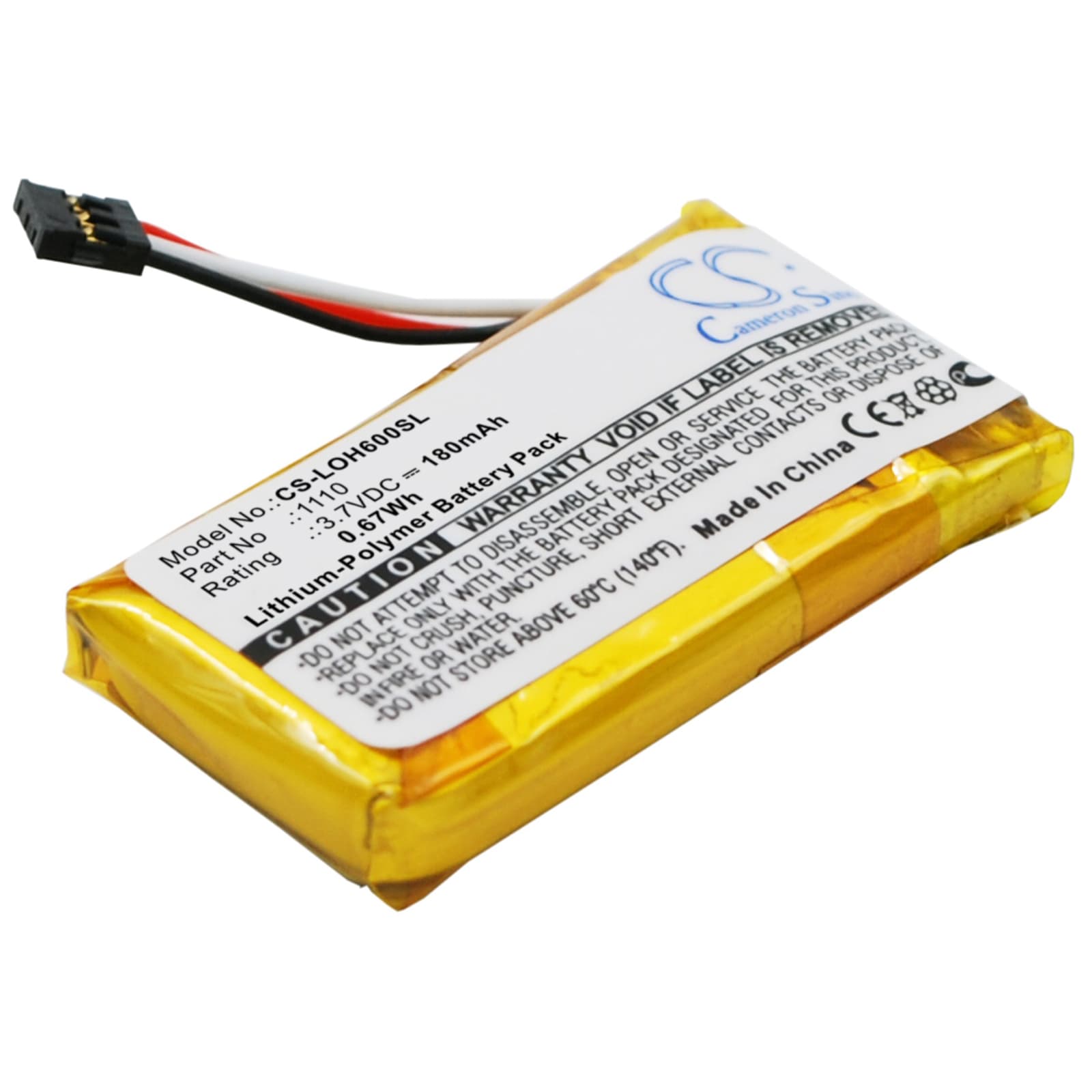 Replacement Battery for Logitech H600 981-000341 - CS-LOH600SL-1.jpg