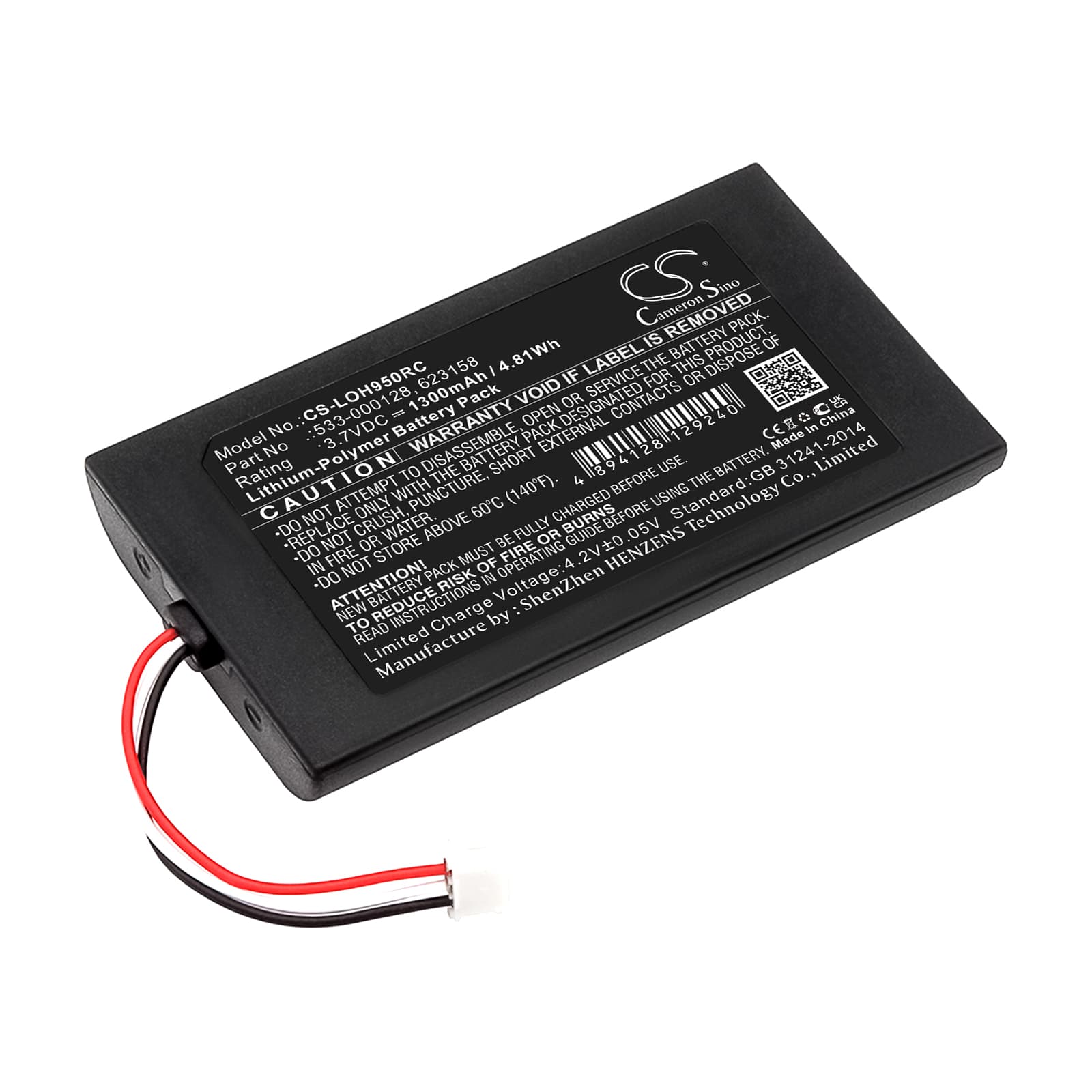 Replacement Battery for Logitech Harmony 950 - CS-LOH950RC-1.jpg