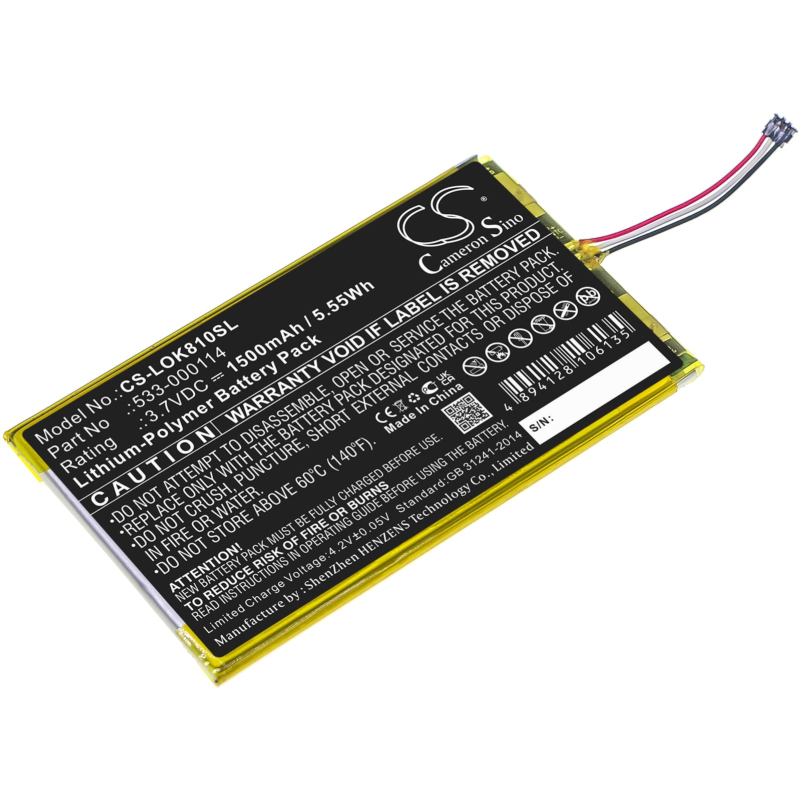 Replacement Battery for Logitech IIIuminated Keyboard K810 - CS-LOK810SL-1.jpg
