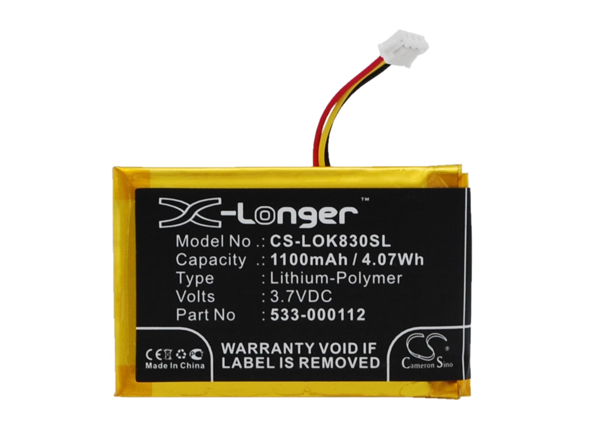 Replacement Battery for Logitech IIIuminated Living-Room Keyboard K830 - CS-LOK830SL-1.jpg