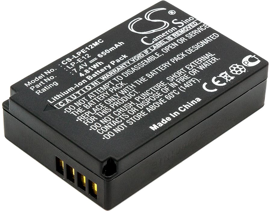Replacement Battery for Canon EOS 100D - CS-LPE12MC-1.jpg
