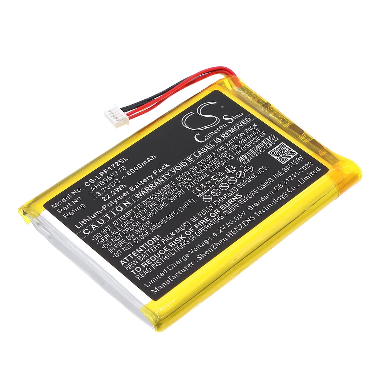 Replacement Battery for LeapFrog LF1726-2FHD Baby Monitor - CS-LPF172SL-1.jpg