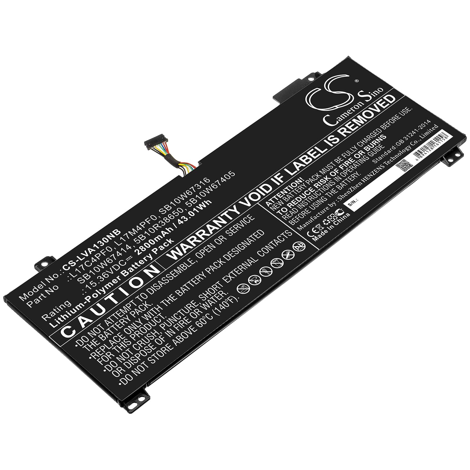 Replacement Battery for Lenovo xiaoxin Air 13IWL - CS-LVA130NB-1.jpg
