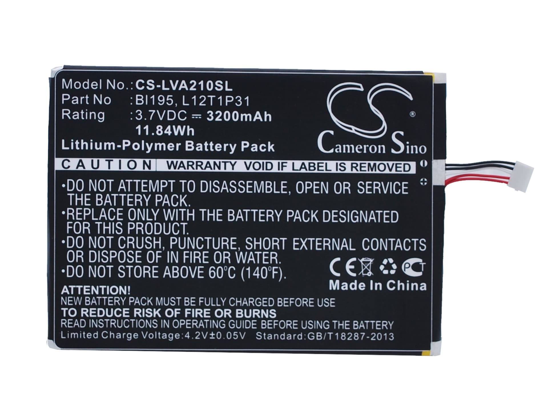 Replacement Battery for Lenovo A2107