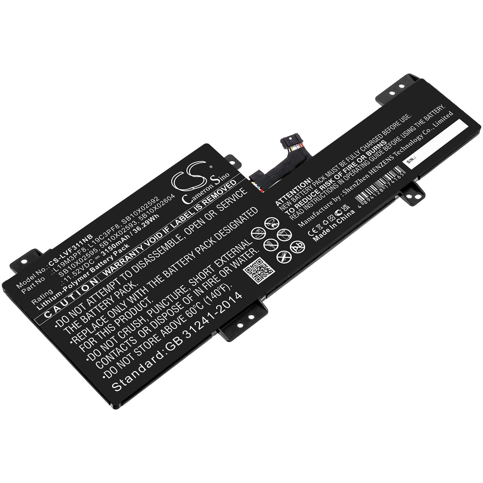 Replacement Battery for Lenovo IdeaPad Flex 3 11IGL05 - CS-LVF311NB-1.jpg