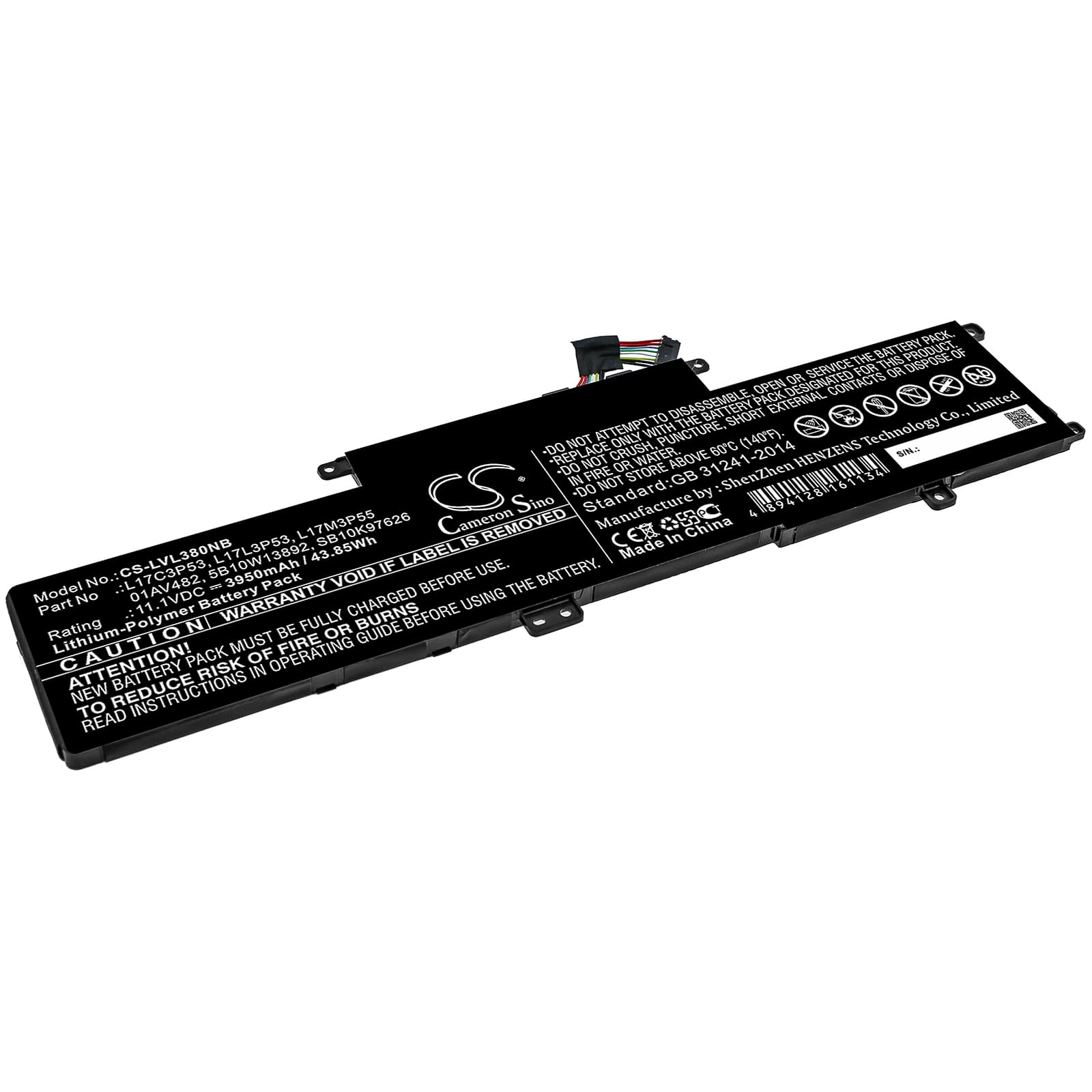 Replacement Battery for Lenovo Yoga L390 - CS-LVL380NB-1.jpg