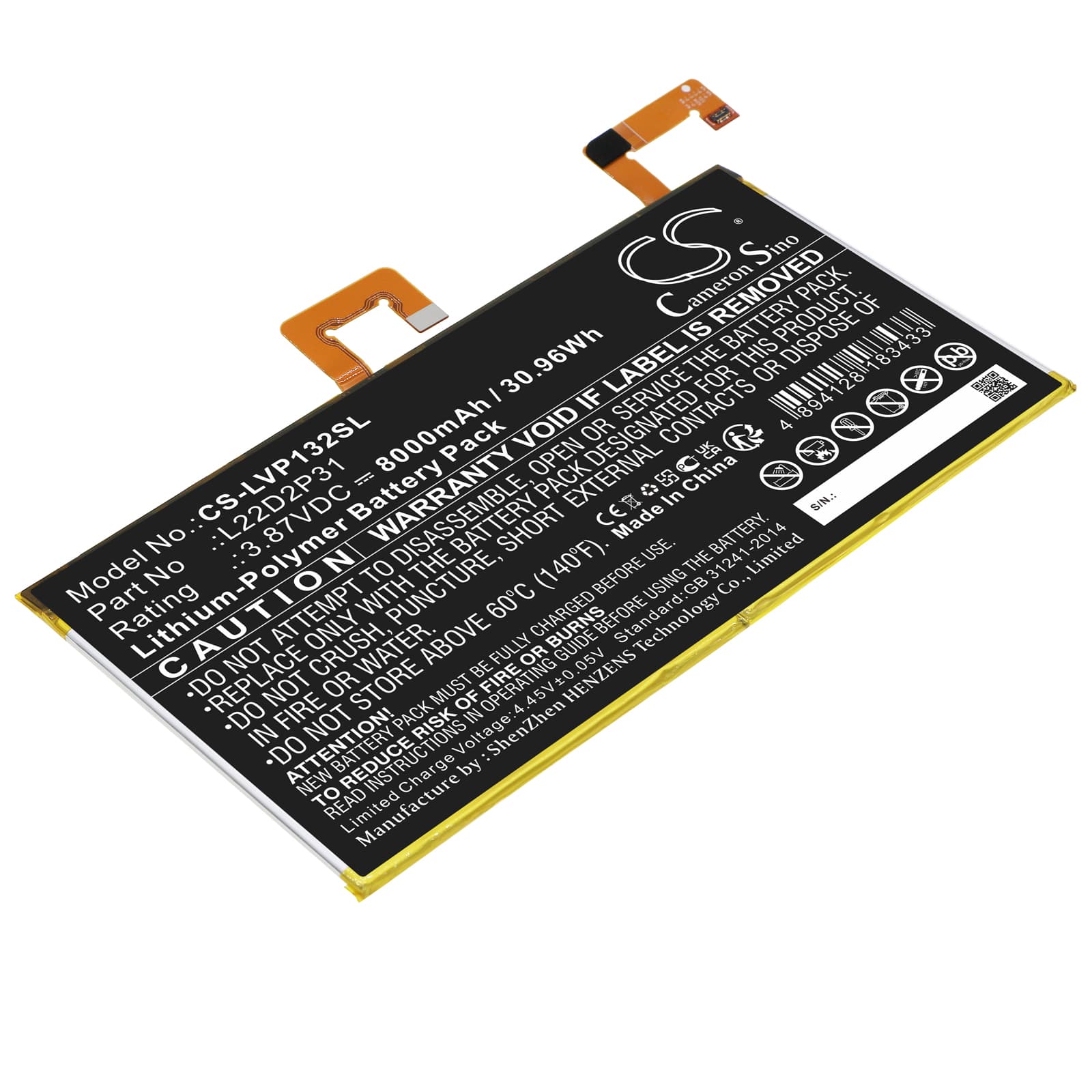 Replacement Battery for Lenovo Tab P11 Pro - CS-LVP132SL-1.jpg